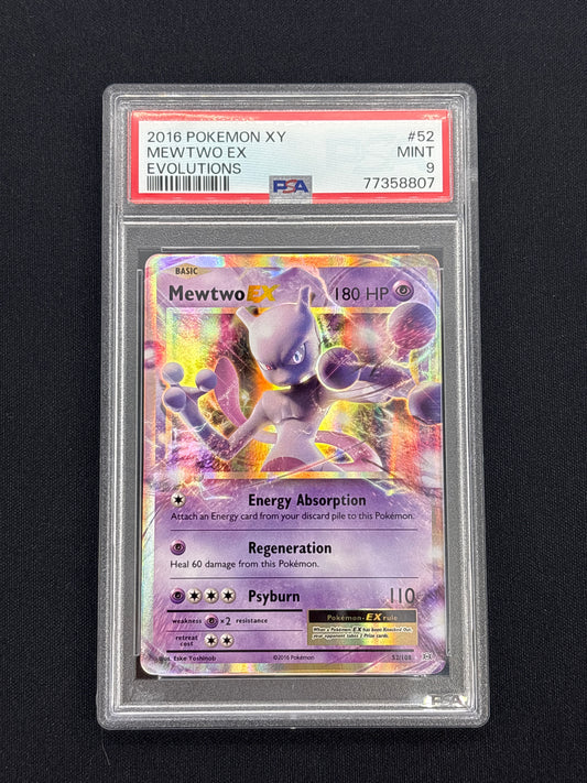 Auction Lot 36: PSA 9 Mewtwo EX #52 Pokemon XY Evolutions