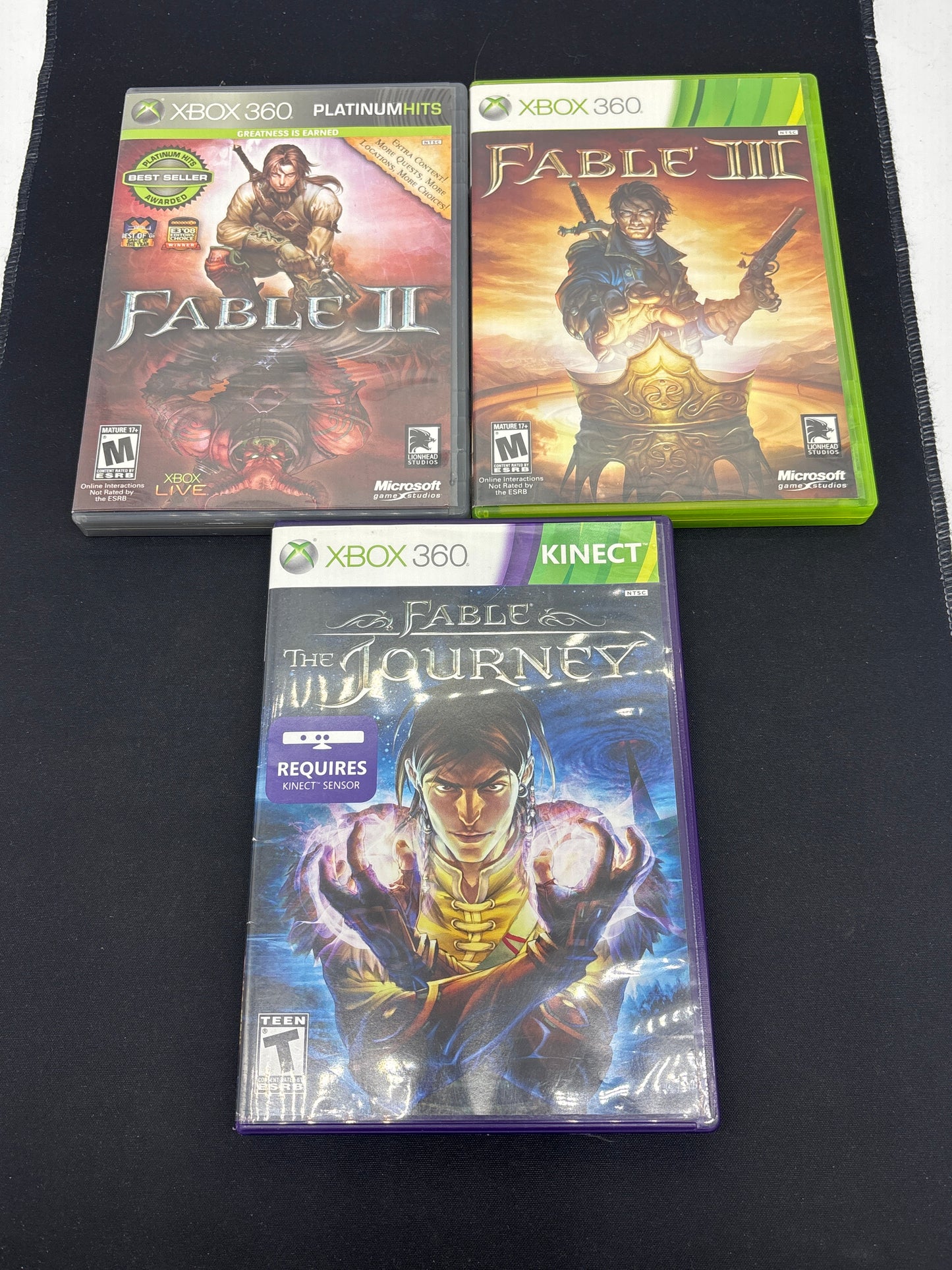 Auction Lot 7: XBOX 360 Game Lot of 3 Fable II III Legends