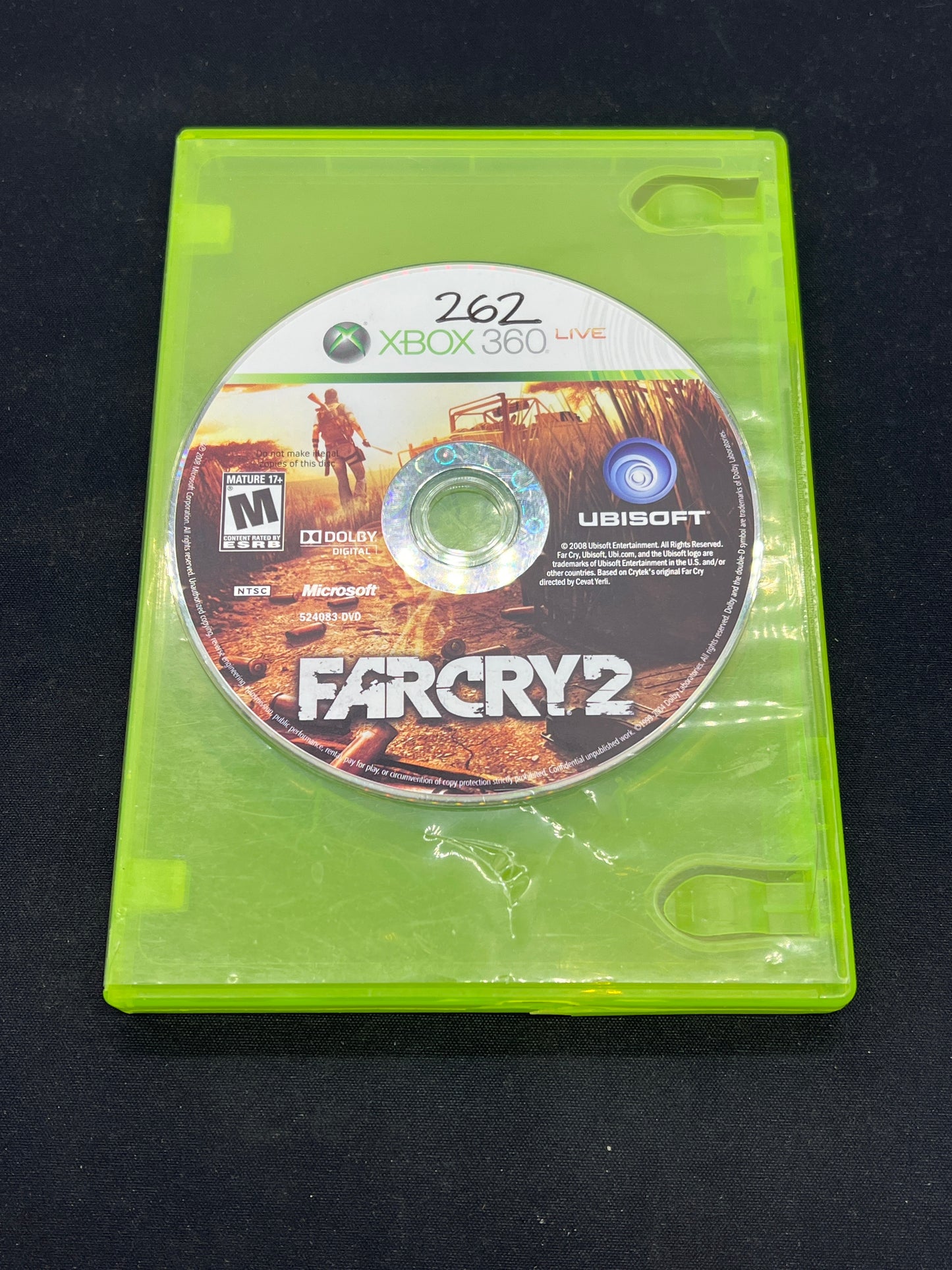 Auction Lot 180: XBOX 360 Video Game FarCry 2 Loose