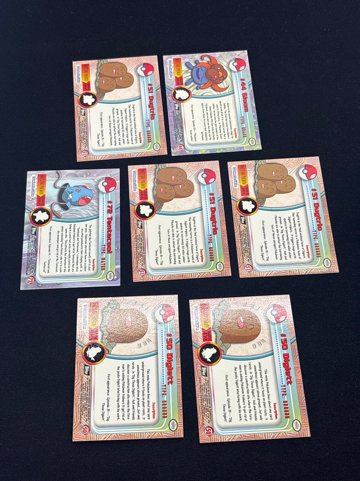 Auction Lot 95: Pokemon Topps Non Foil Card Lot of 7 Conditions Vary