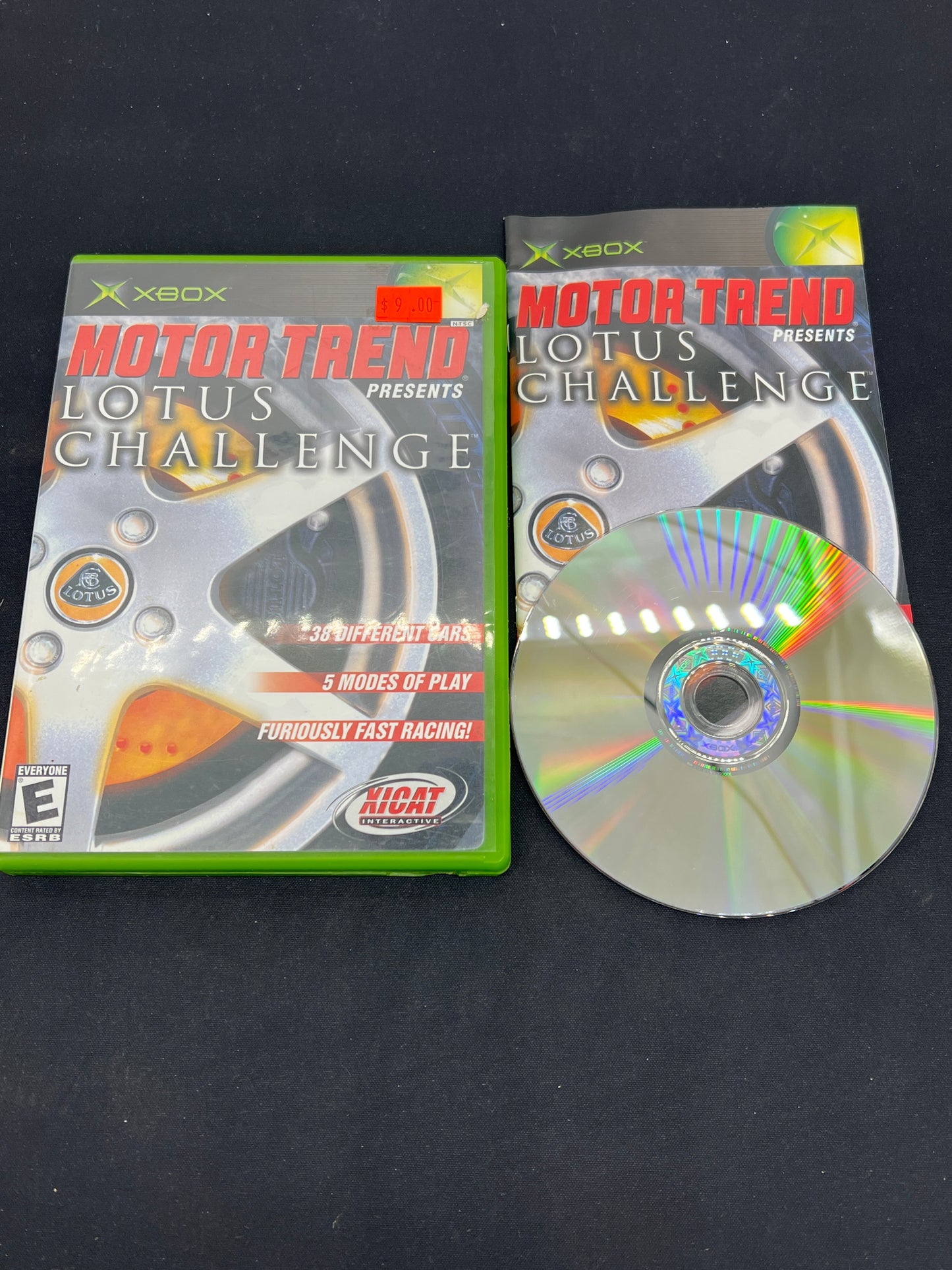 Auction Lot 129: XBOX Video Game Motor Trend Lotus Challenge CIB
