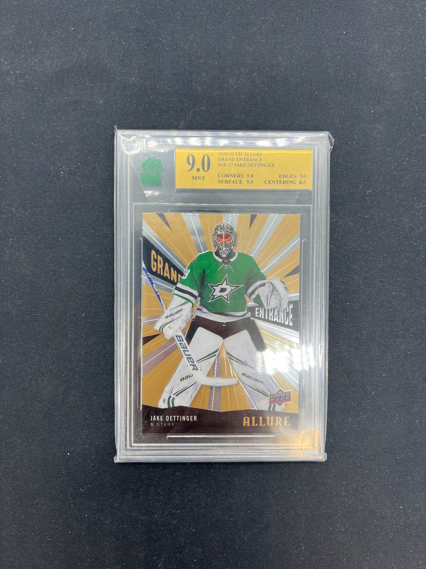 Auction Lot 72: MNT Graded 9 NHL Jake Oettinger Dallas Stars Allure