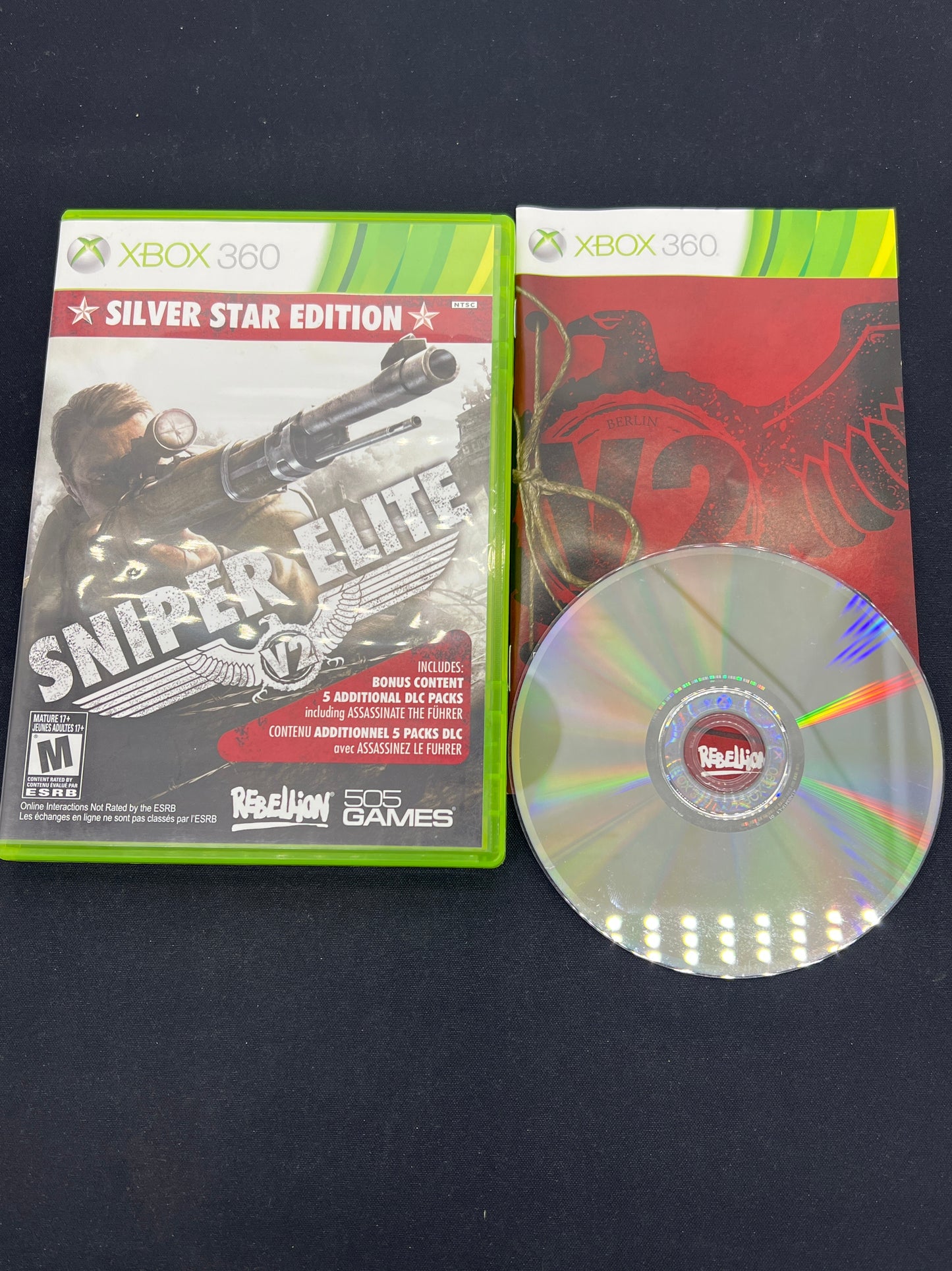 Auction Lot 214: XBOX 360 Video Game Lot of 3 Sniper Elite V2 Sniper Elite III Sniper Ghost Warrior CIB