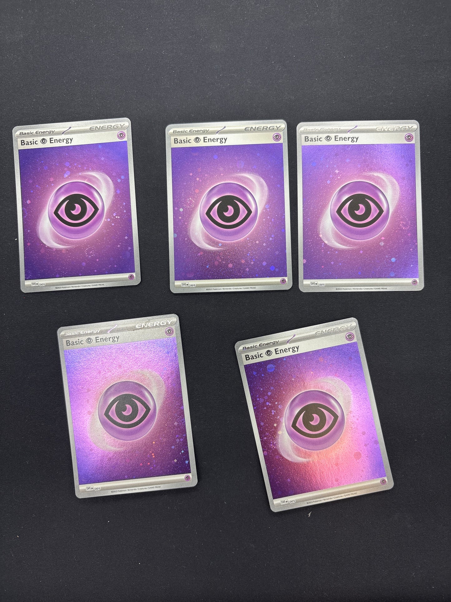 Auction Lot 258: Psychic Energy Holo Card Lot Conditions Vary