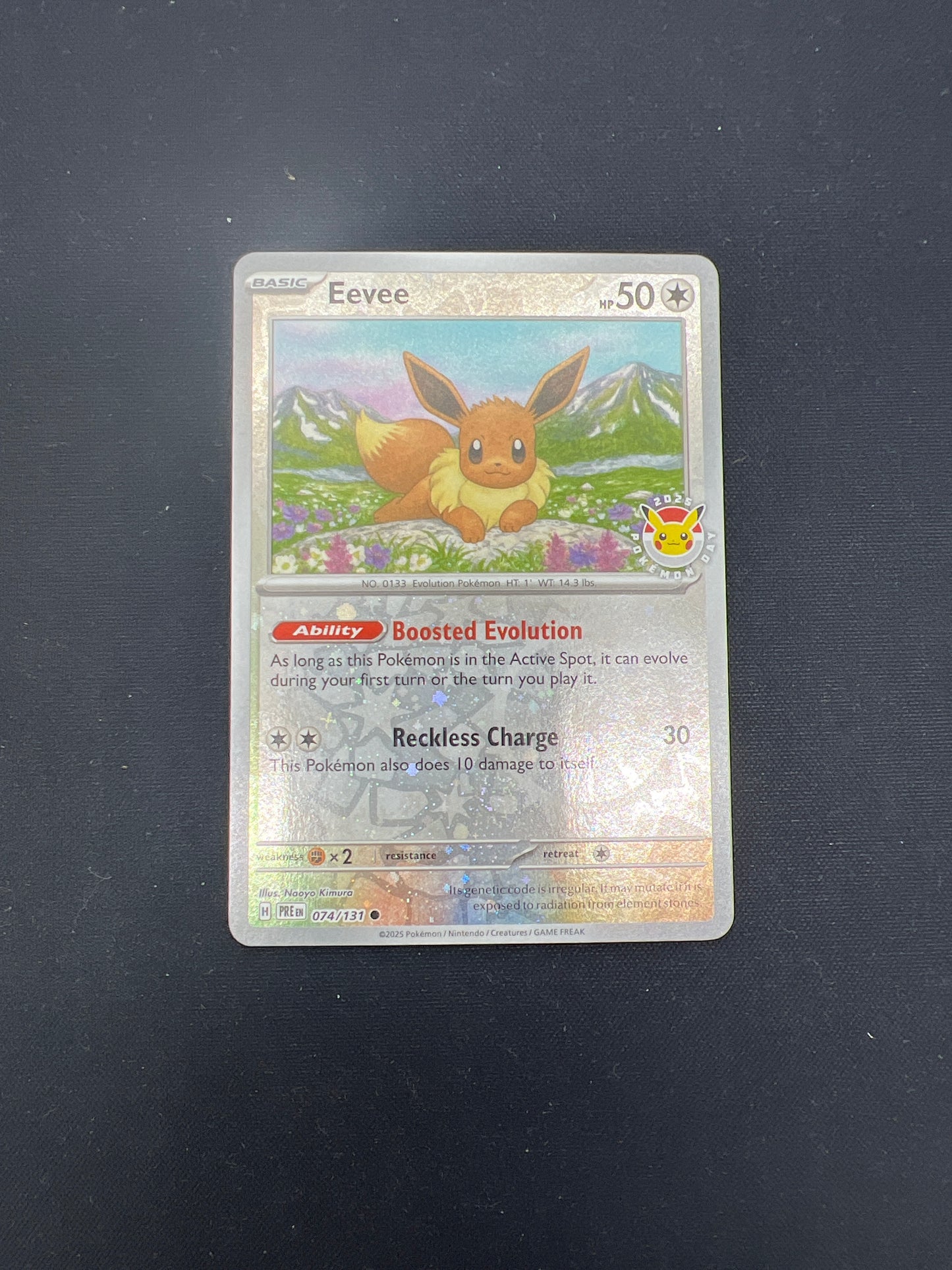 Auction Lot 34: Pokemon Cards Eevee Pokemon Day Stamped Reverse Holo Conditions Vary