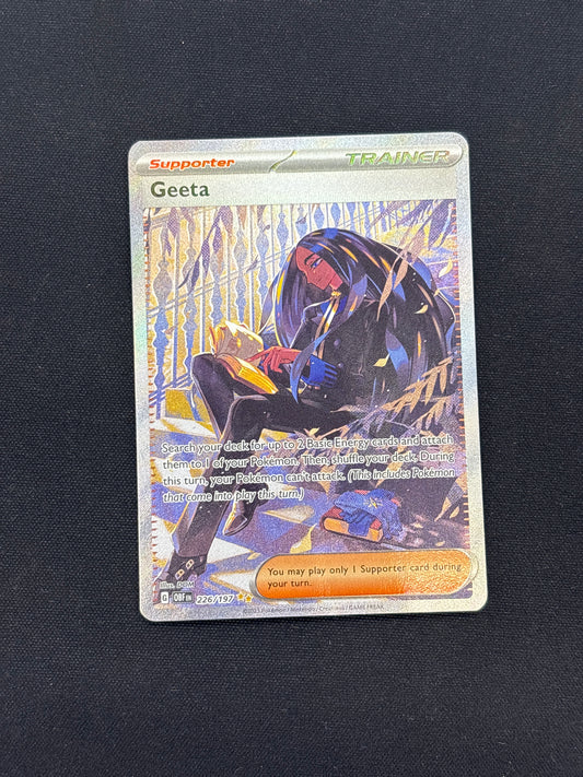 Auction Lot 32: Geeta Special Illustration Rare Pokemon Obsidian Flames Card Conditions Vary