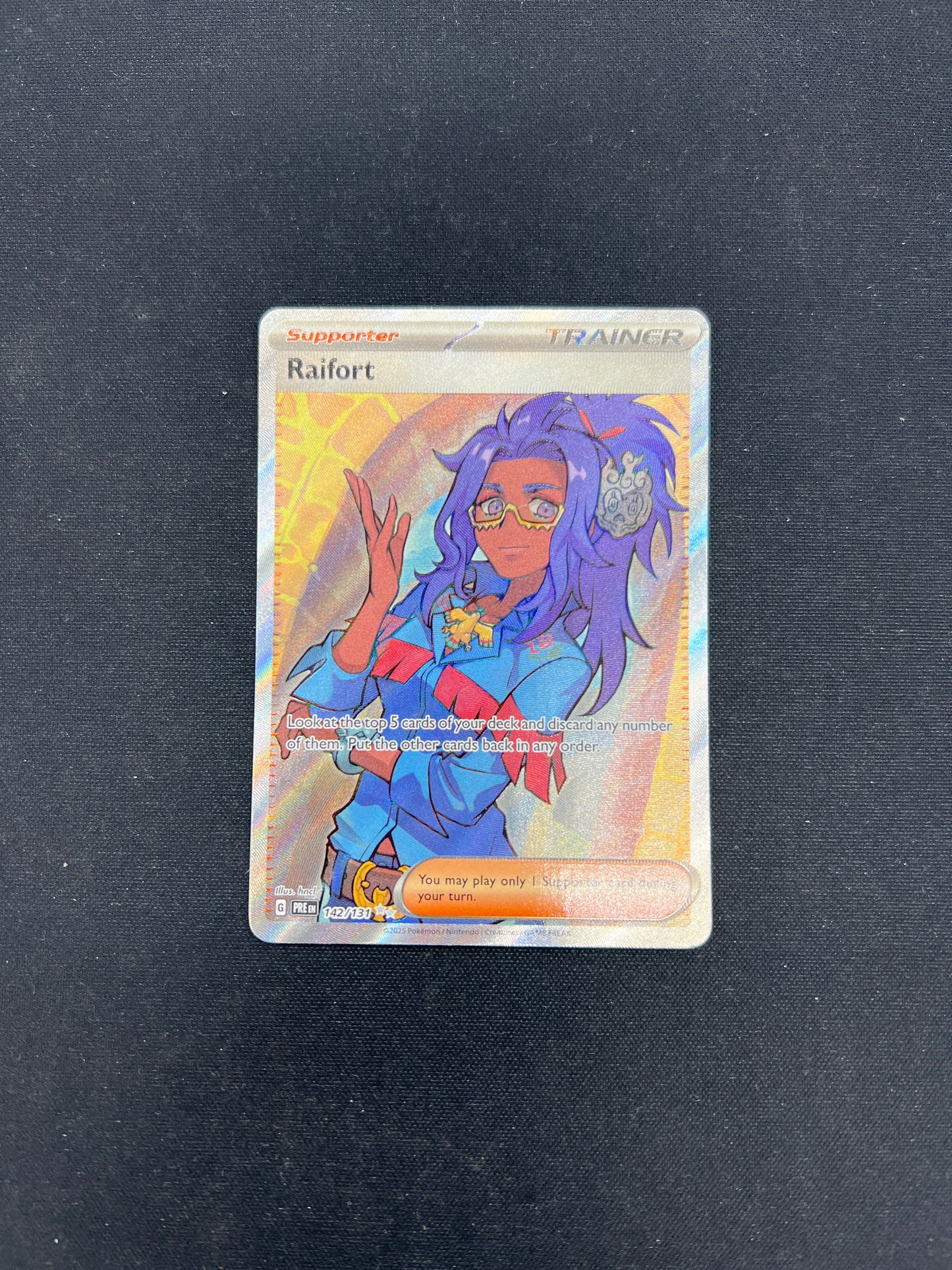 Auction Lot 284: Pokemon Cards Raifort Full Art Trainer Prismatic Evolutions Conditions Vary