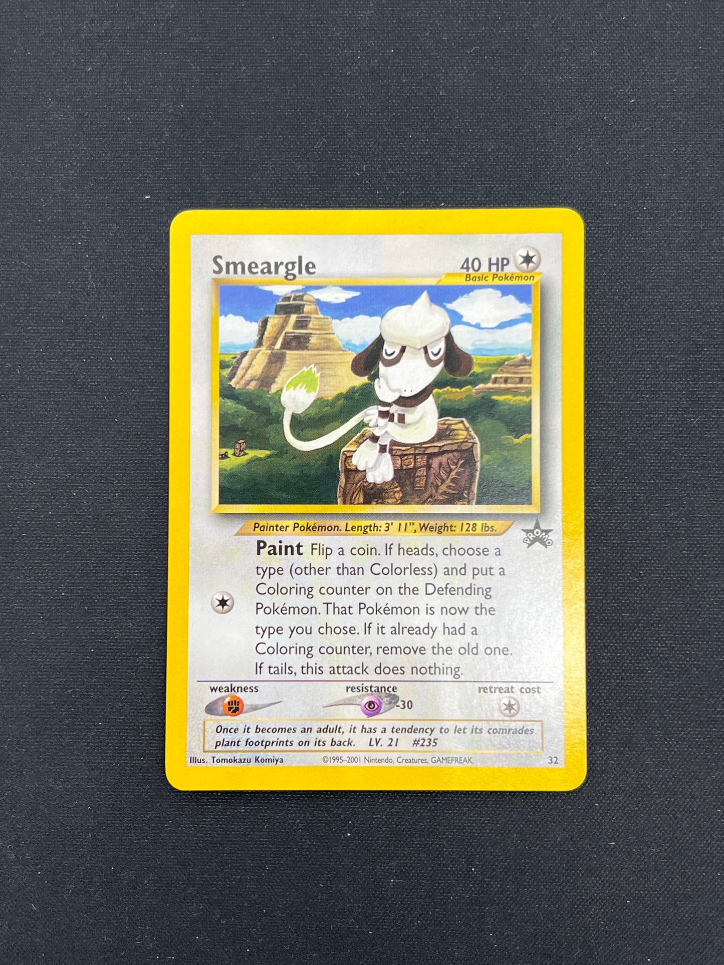 Auction Lot 246: Pokemon Cards Smeargle WOTC Black Star Promo Condition Vary