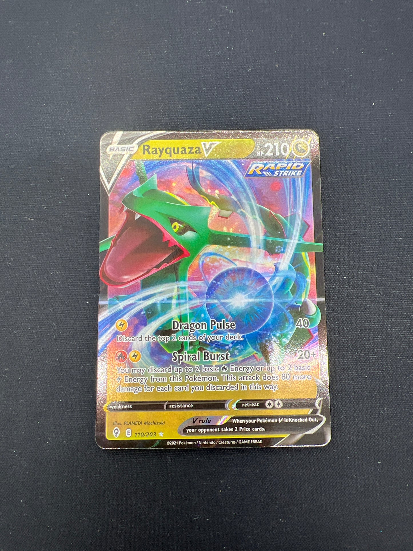 Auction Lot 57: Pokemon Cards Rayquaza V Full Art Condition Vary