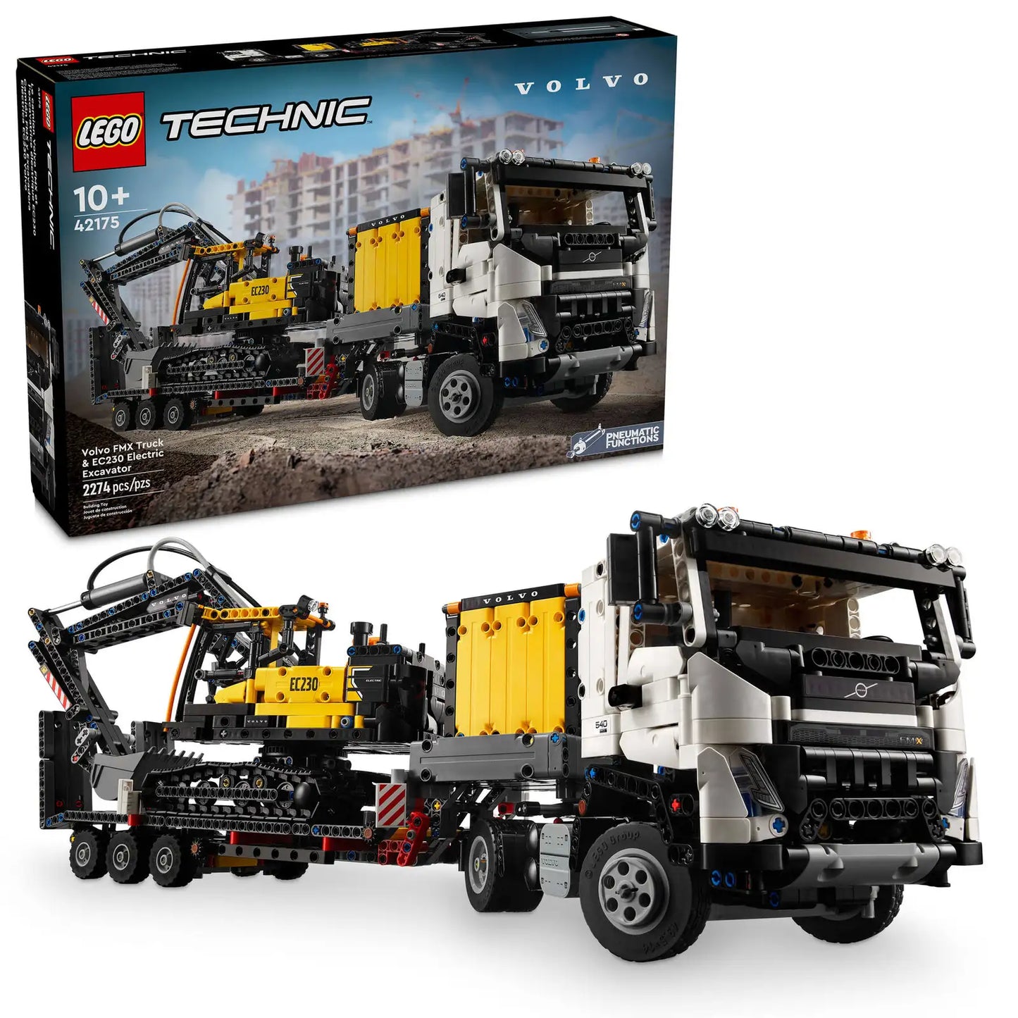 42175 Volvo Fmx Truck & Ec230 Electric Excavator