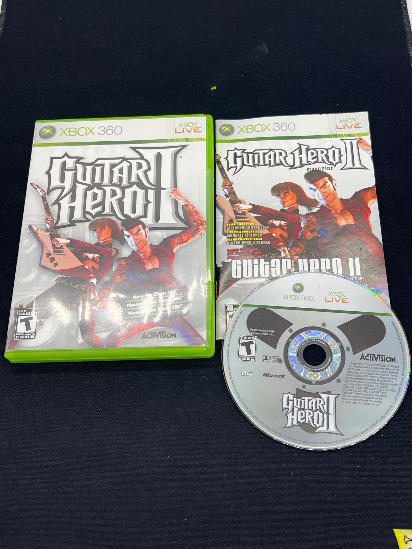 Auction Lot 175: XBOX 360 Guitar Hero II CIB