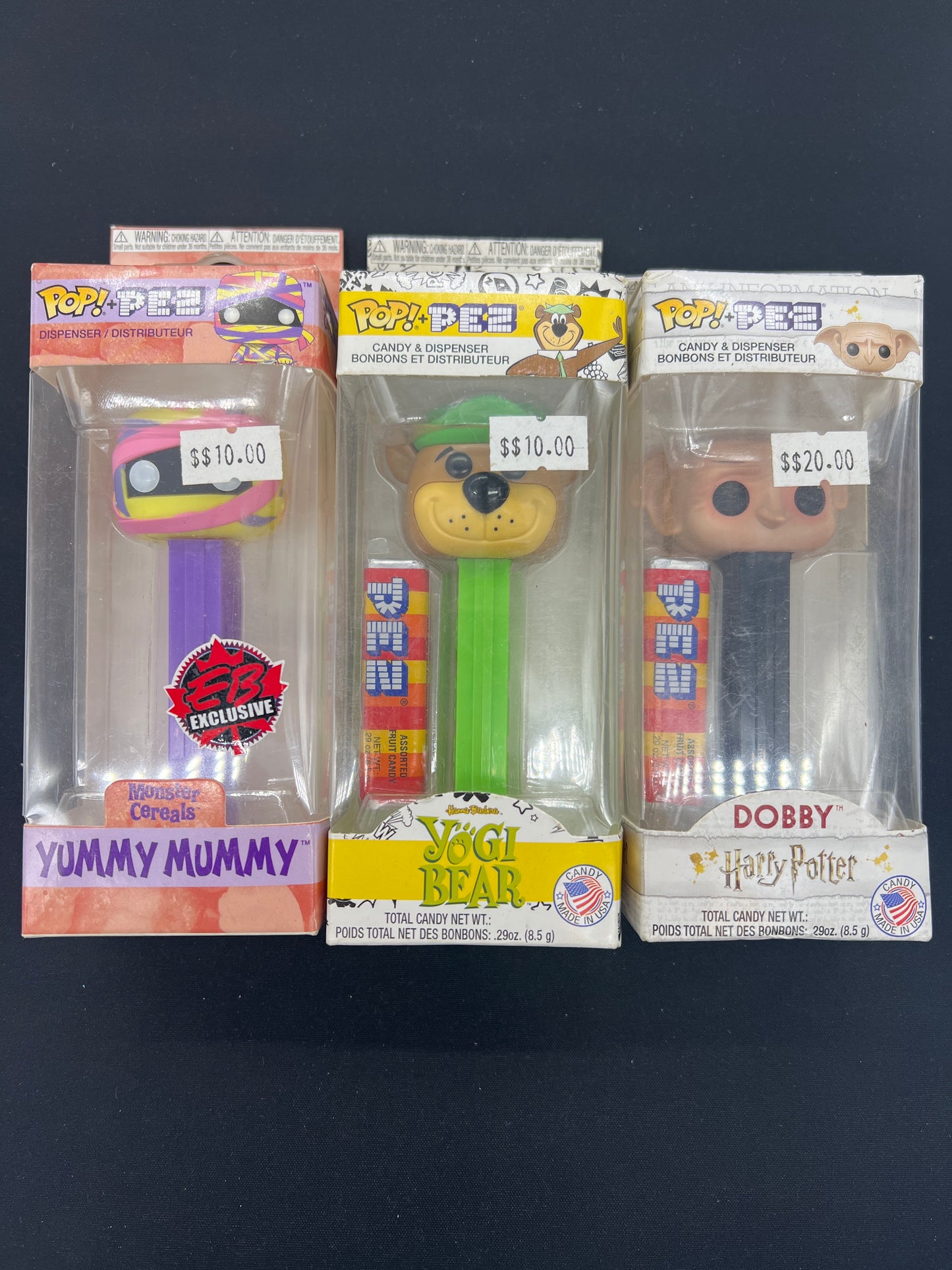 Auction Lot 172: POP PEZ Yummy Mummy, Yogi Bear & Dobby