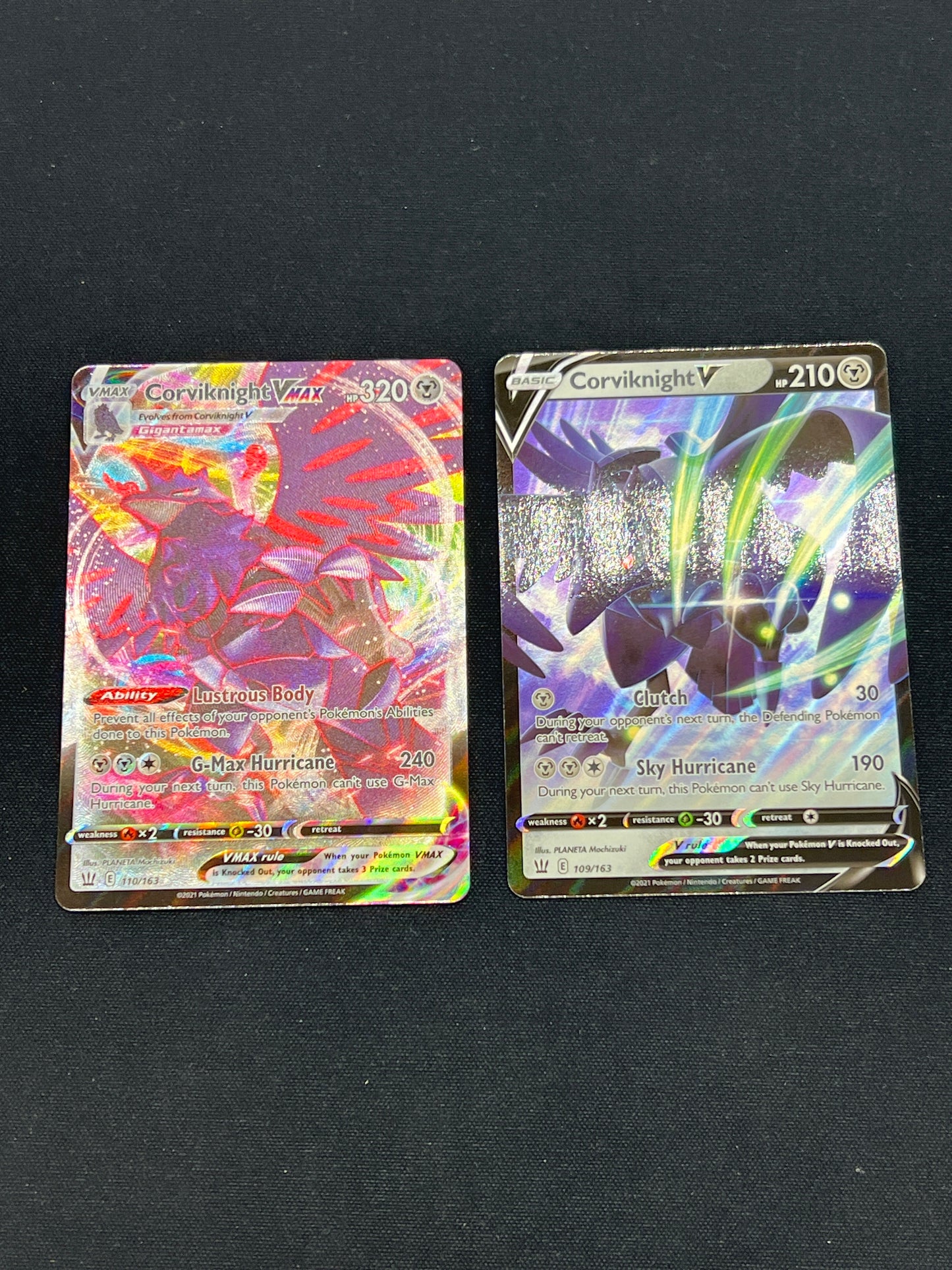 Auction Lot 235: Pokemon Cards Corviknight VMAX & V Conditions Vary