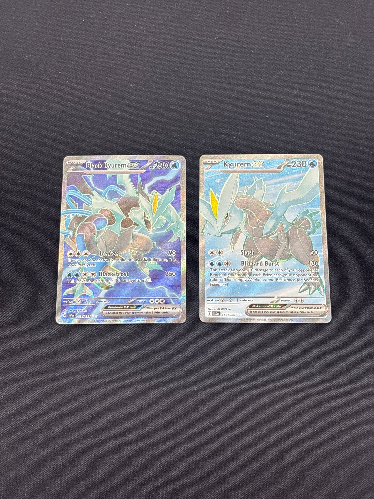 Auction Lot 426: Pokemon Cards Lot of 2 Kyurem EX Full Art Ultra Rares Conditions Vary