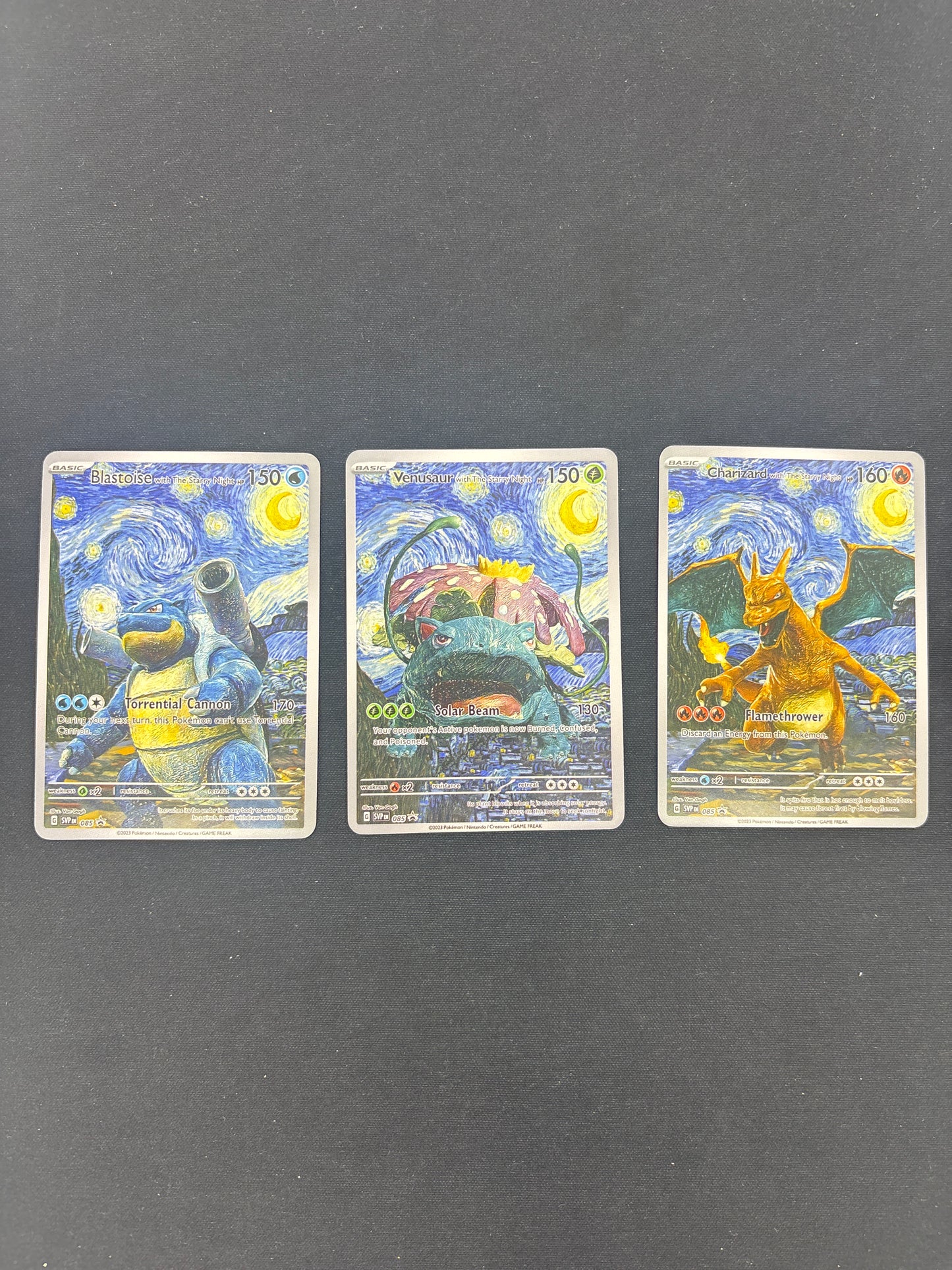 Auction Lot 140: Pokemon Cards (CUSTOM) Blastoise Venusaur Charizard Conditions Vary