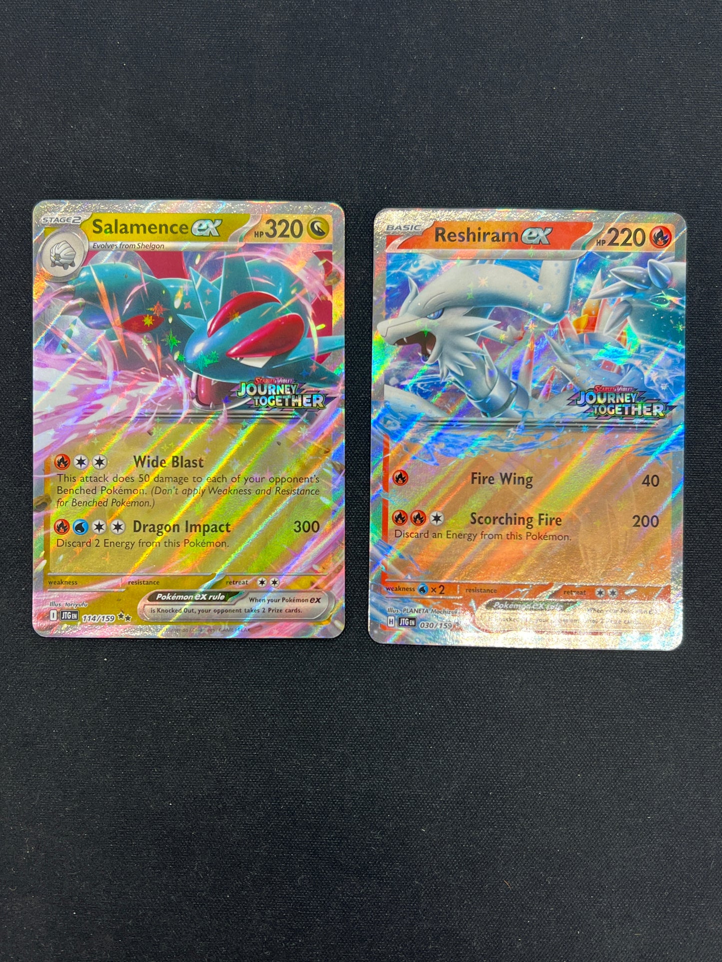 Auction Lot 344: Pokemon Cards Lot of 2 Reshiram Salamence EX Stamped Promos Conditions Vary