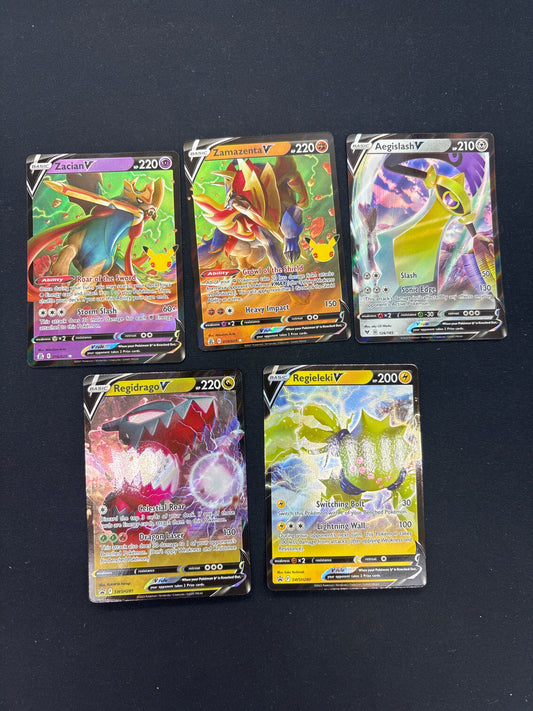 Auction Lot 358: Pokemon Full Art V Card Lot 1 Conditions Vary