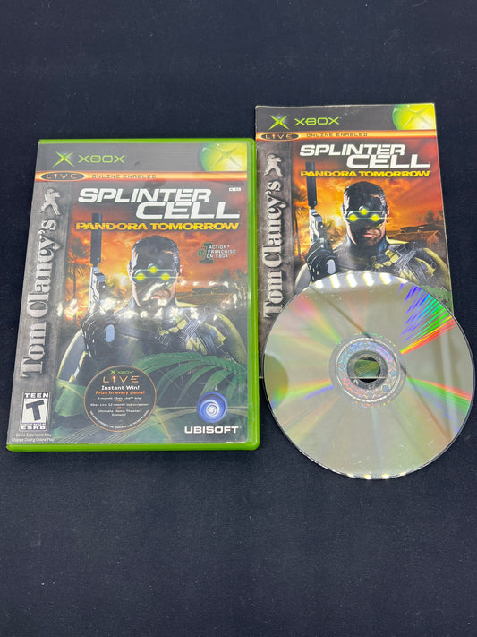 Auction Lot 105: XBOX Video Game Tom Clancy Sprinter Cell Pandora Tomorrow CIB