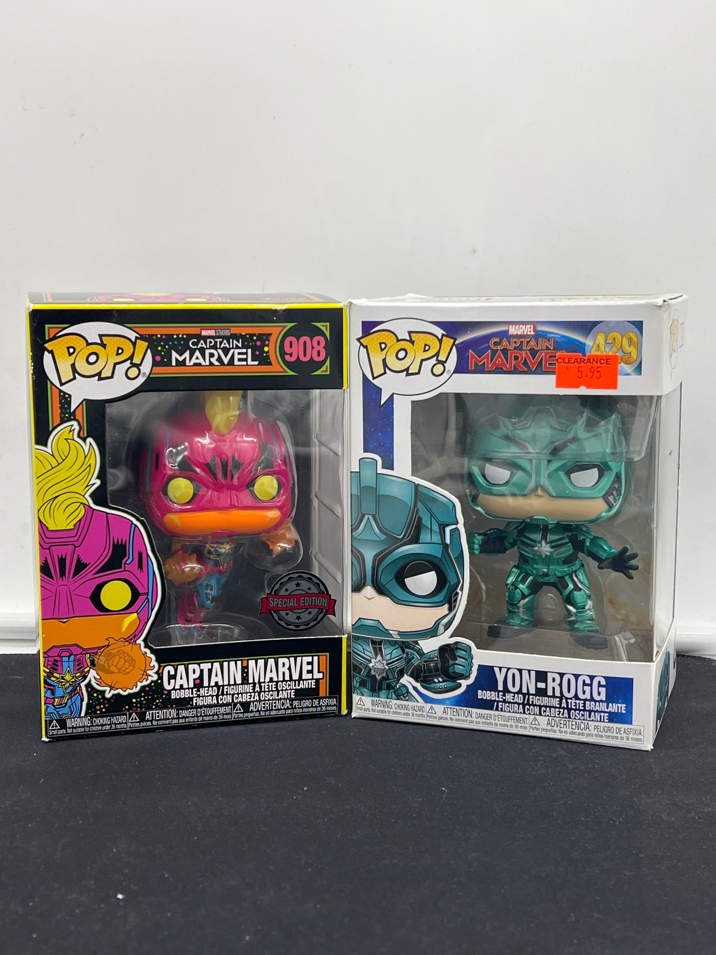 Auction Lot 18: POP Funko Captain Marvel Yon-Rogg 908 429 Figures