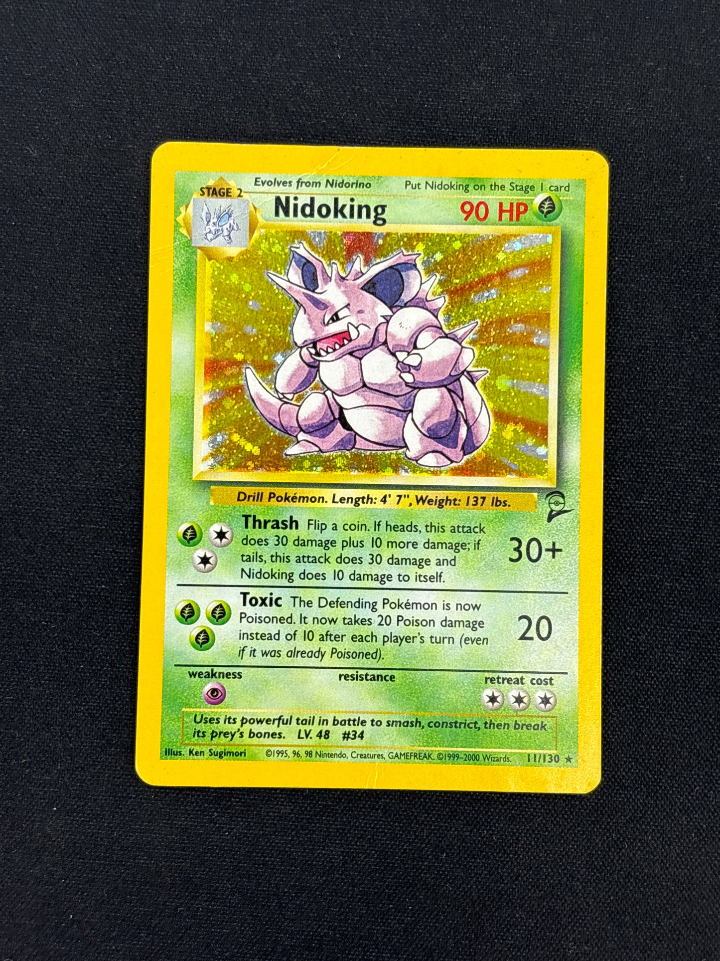 Auction Lot 206: Nidoking Base Set 2 Holo Error Card Conditions Vary
