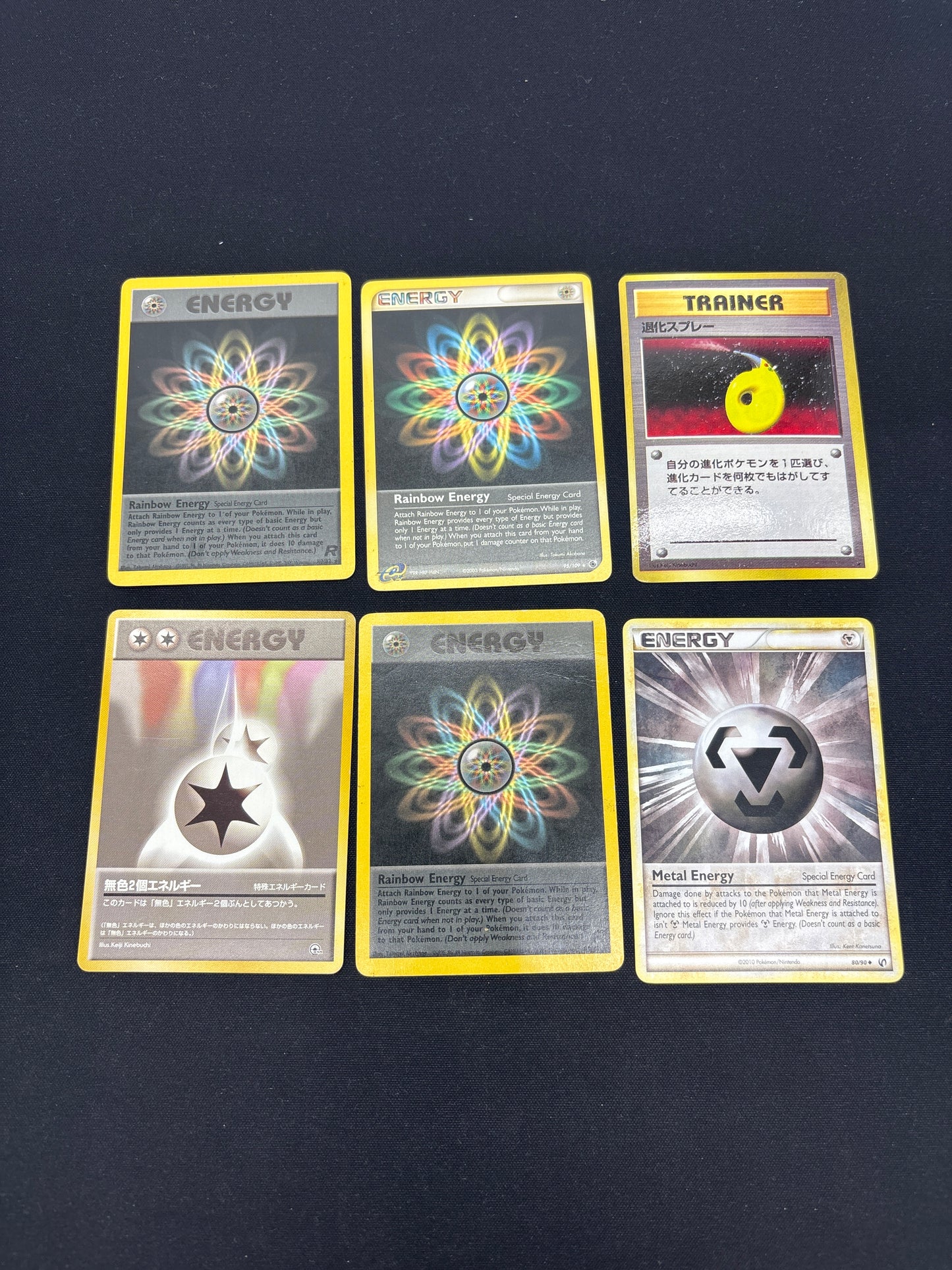 Auction Lot 119: Pokemon Cards Assorted Lot of 6 Energy Cards Japanese Included Conditions Vary