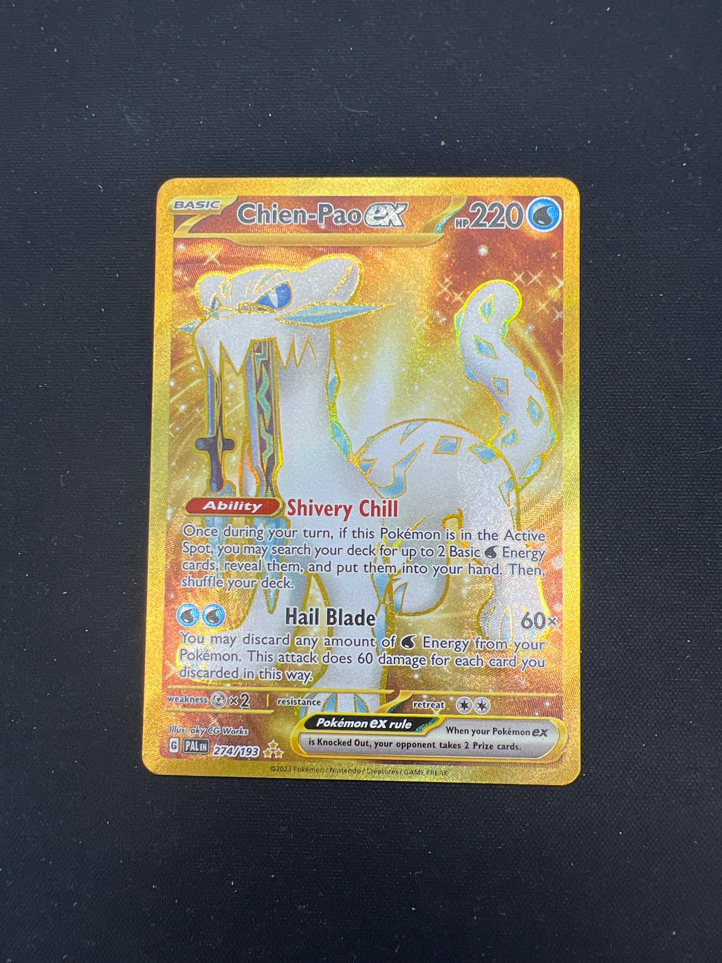 Auction Lot 138: Pokemon Cards Chien Pao EX Hyper Rare Paldea Evolved Condition Vary