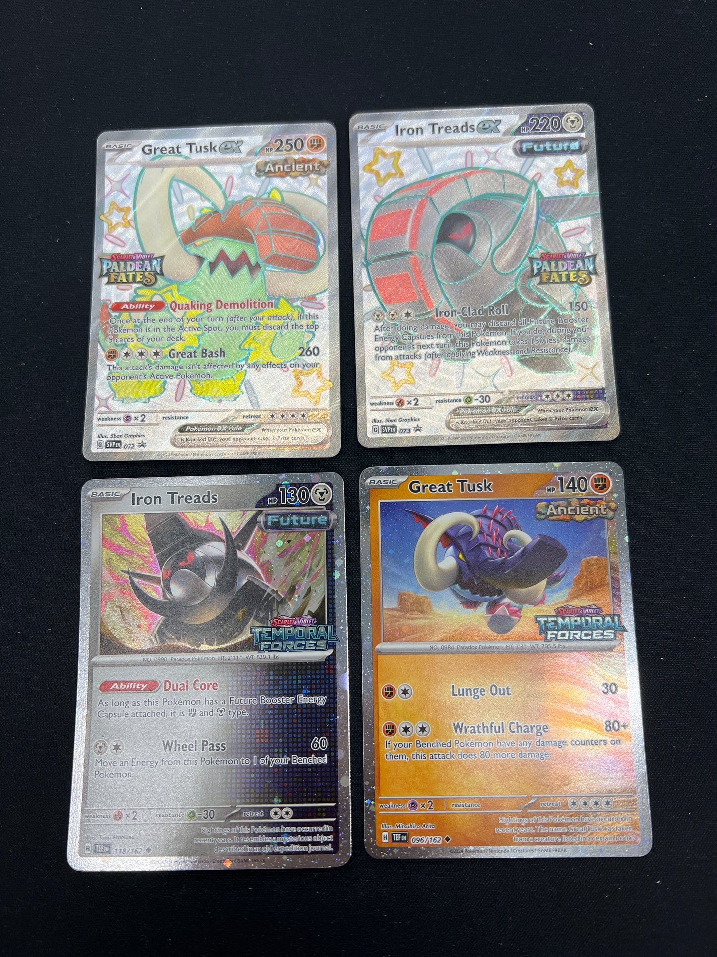 Auction Lot 249: Pokemon Cards Lot of 4 Great Tusks EX Premium Collection Box Promos Conditions Vary Lot 3