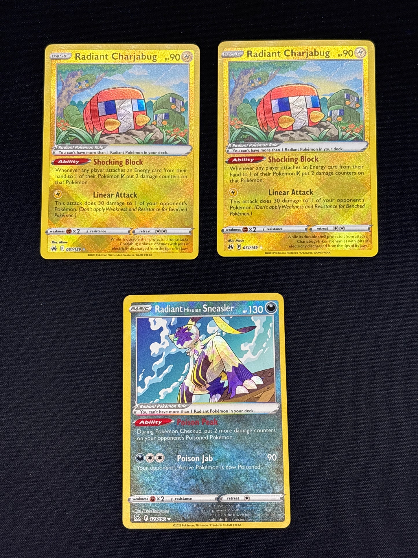 Auction Lot 87: Pokemon SWSH Radiant Holo Card Lot Conditions Vary