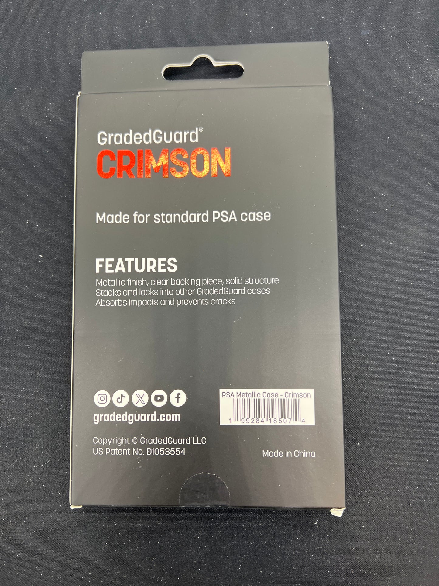 Auction Lot 273: Graded Guard Metallic PSA Slab Holder Crimson