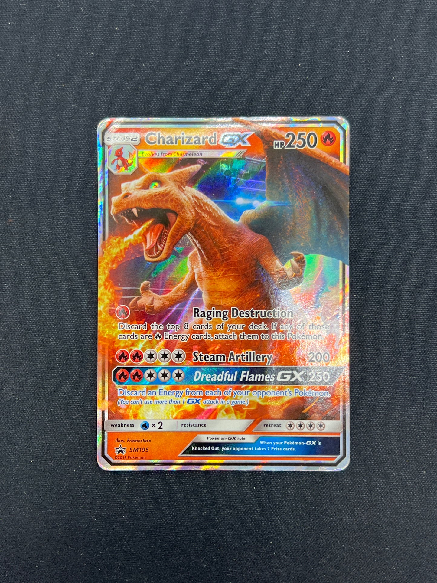 Auction Lot 205: Pokemon Cards Charizard GX Full Art SM195 Condition Vary