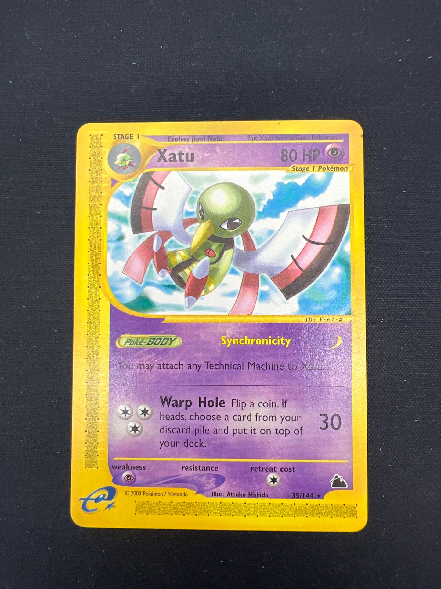 Auction Lot 172: Pokemon Cards Skyridge Xatu Non Holo Rare Condition Vary