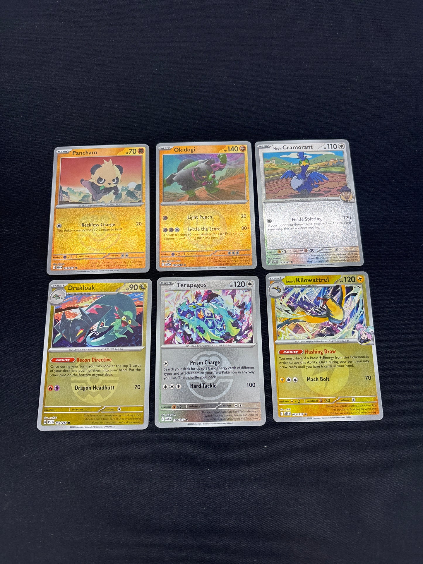 Auction Lot 117: Pokemon Cards Lot of 6 Assorted Ascended Heroes Pokeball Energy Holos