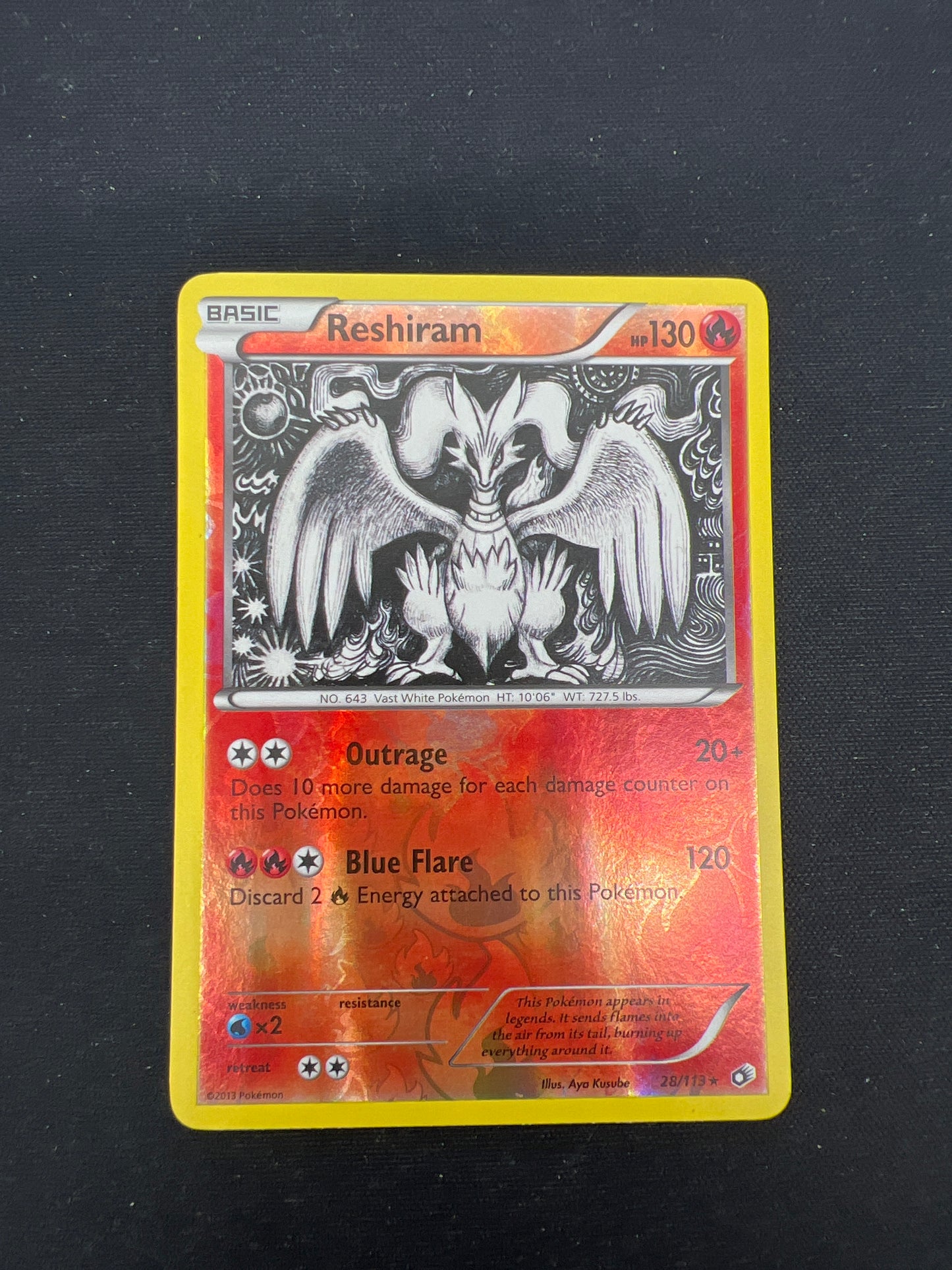 Auction Lot 211: Pokemon Cards Reshiram Reverse Holo BW Legendary Collections Conditions Vary