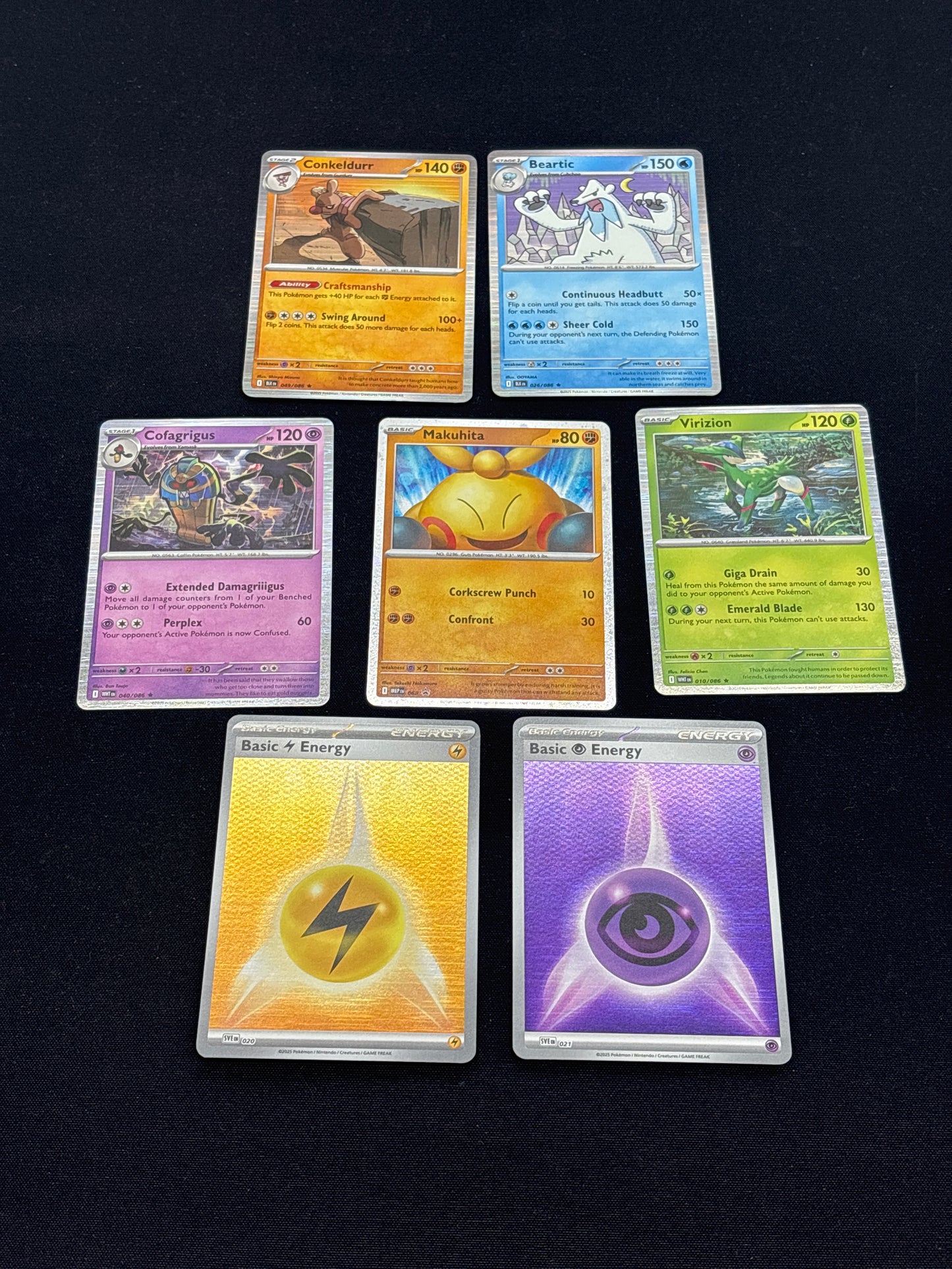 Auction Lot 108: Pokemon Cards Lot of 7 Assorted Holos SV MEG Era