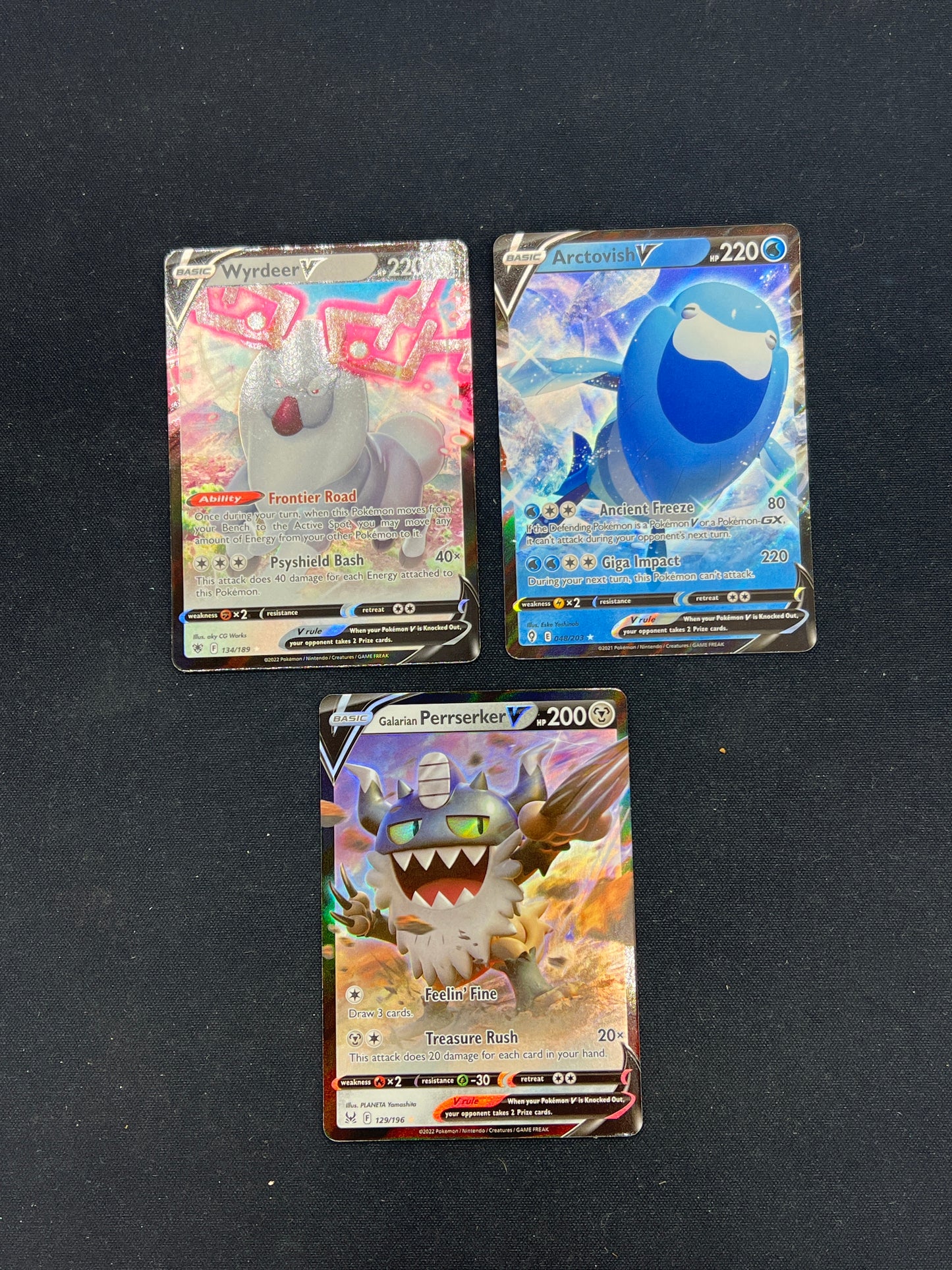 Auction Lot 264: Pokemon Cards Assorted Full Art SWSH V Lot Conditions Vary