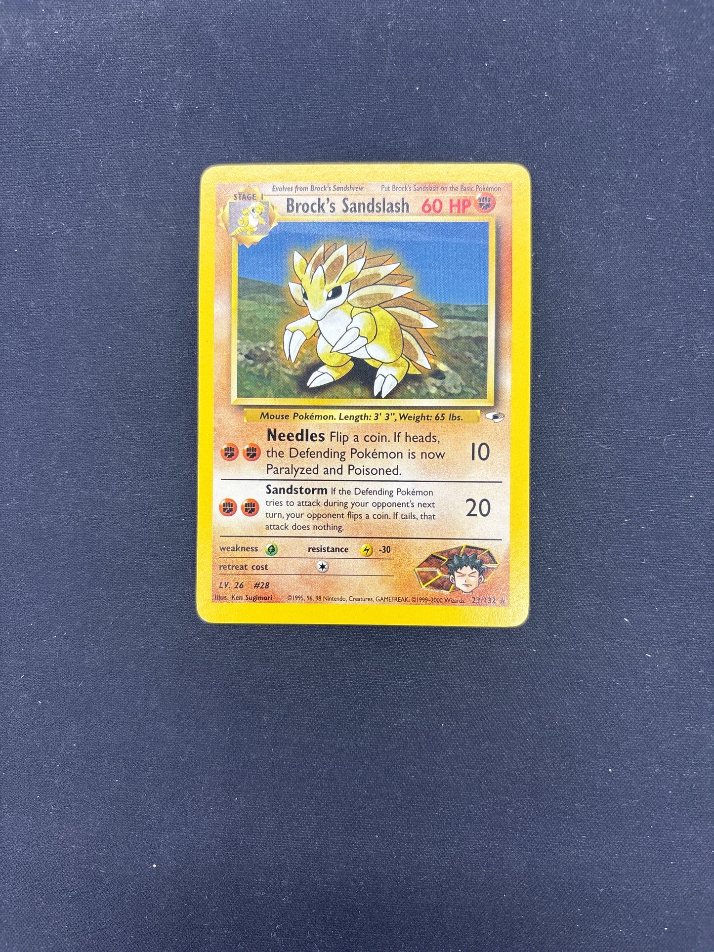Auction Lot 162: Pokemon Card Brock's Sandslash Gym Heroes Conditions Vary