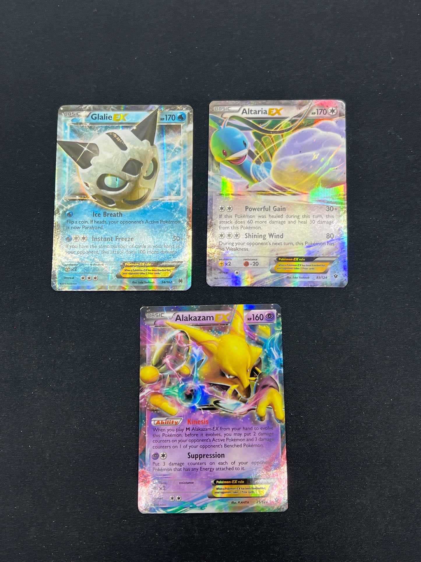 Auction Lot 21: Pokemon Cards Assorted Lot of 3 Mid Era EX Conditions Vary