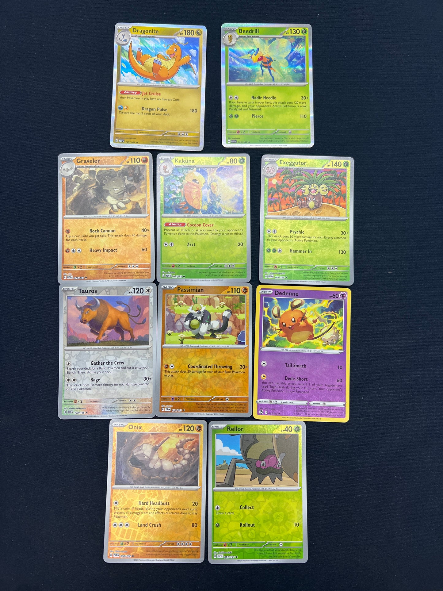 Auction Lot 217: Pokemon Cards Lot of 10 Assorted Reverse Holos Conditions Vary