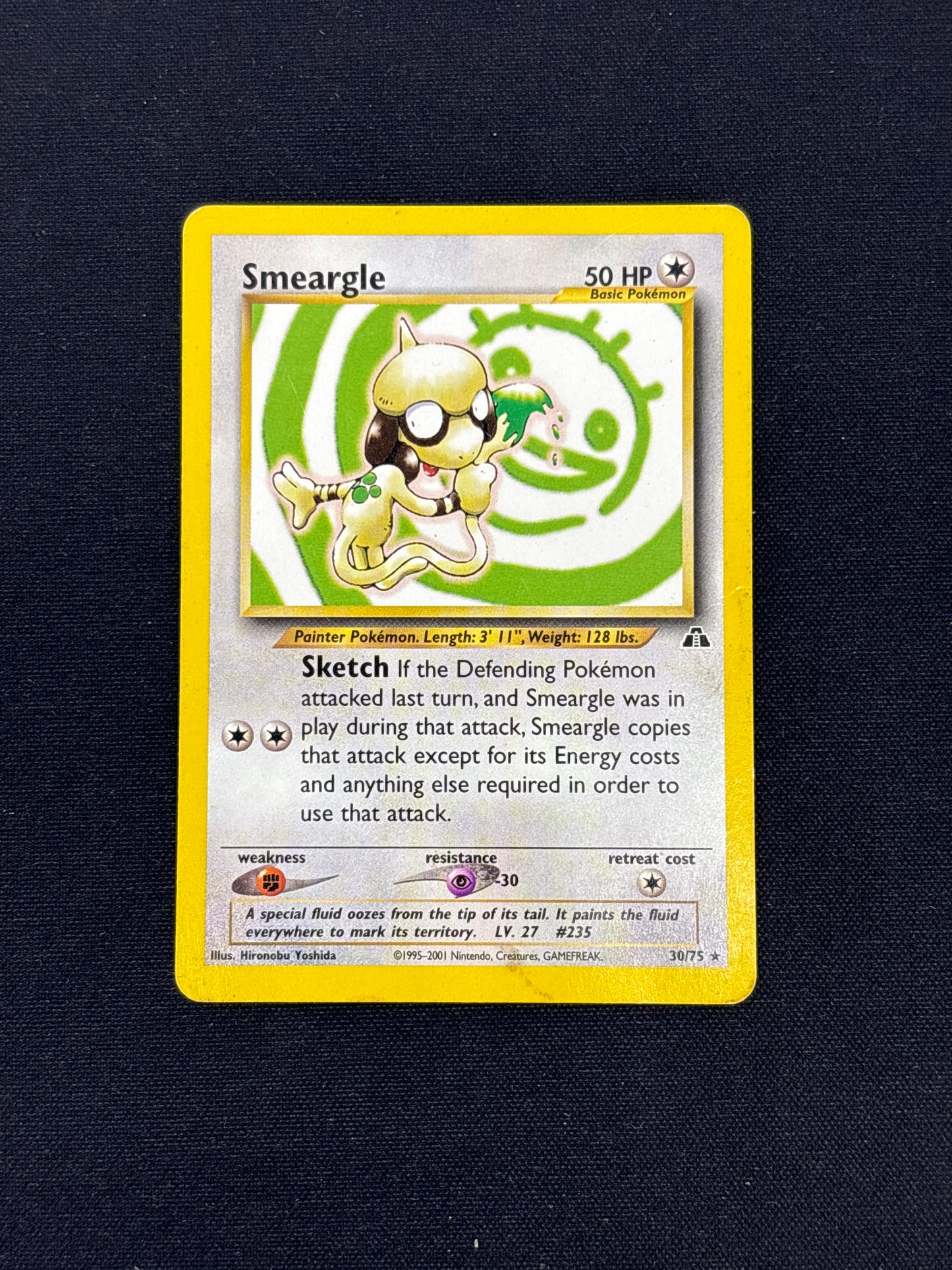 Auction Lot 159: Smeargle Neo Discovery Card Conditions Vary