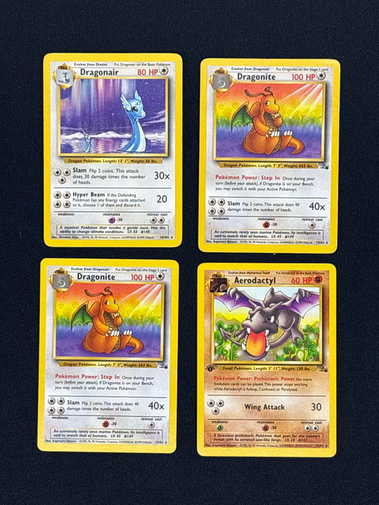 Auction Lot 30: Pokemon Fossil and Dragonite Line Non Holo Rares Lot