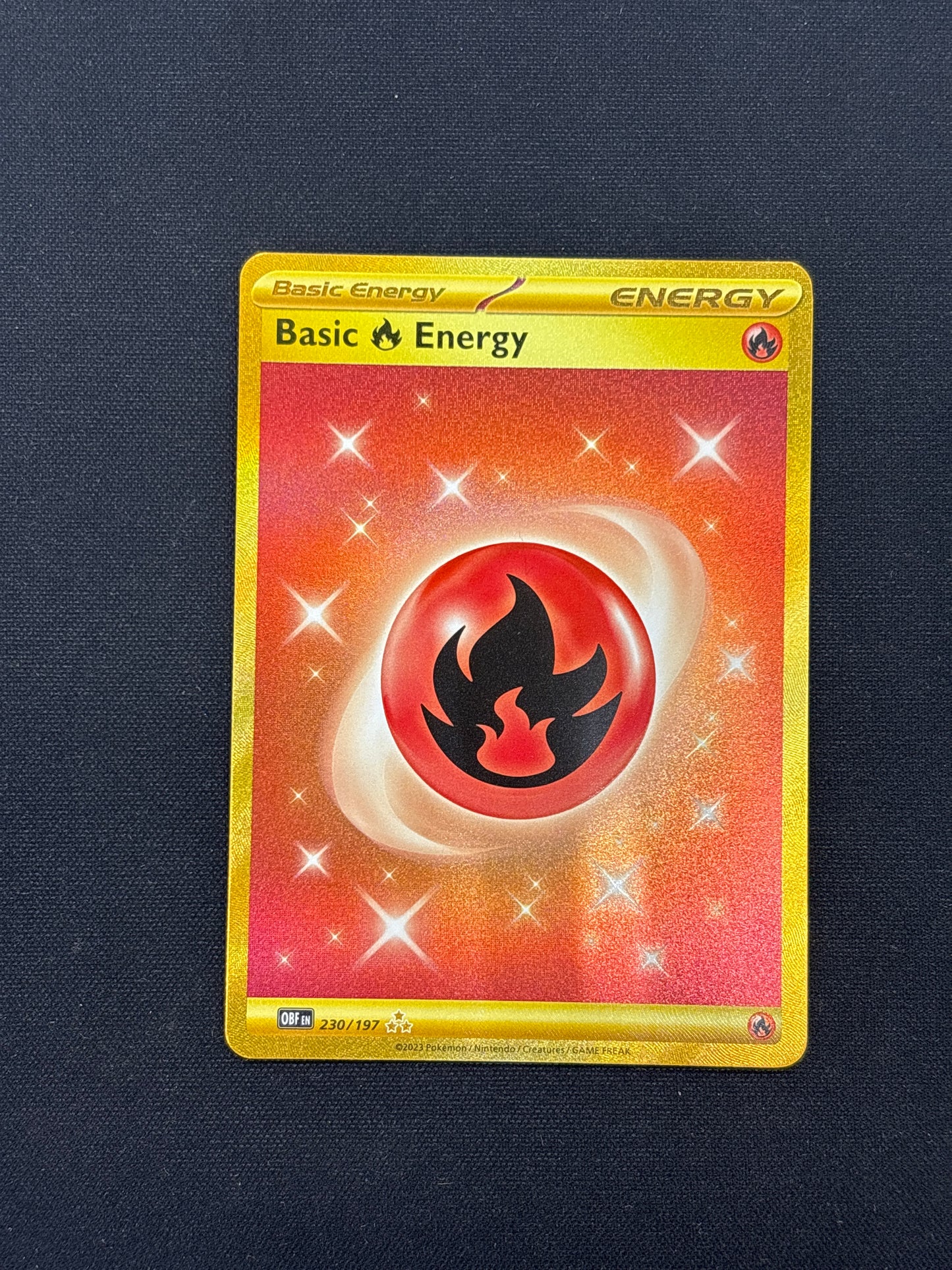 Auction Lot 33: Basic Fire Energy Pokemon Obsidian Flames Card Conditions Vary