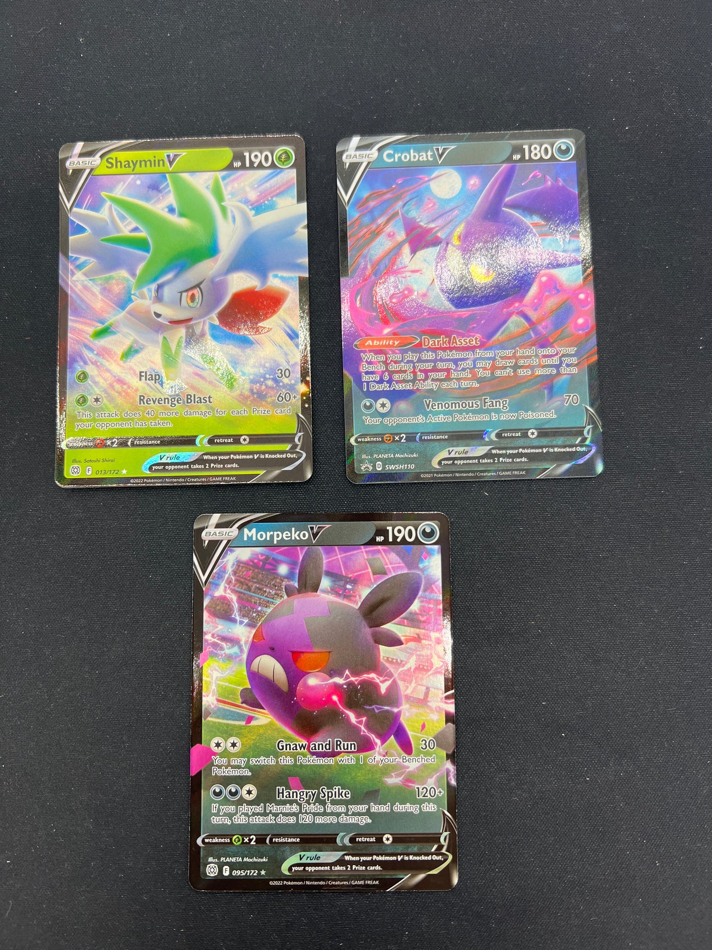 Auction Lot 191: Pokemon Cards Lot of 3 Assorted V Ultra Rares SWSH Conditions Vary