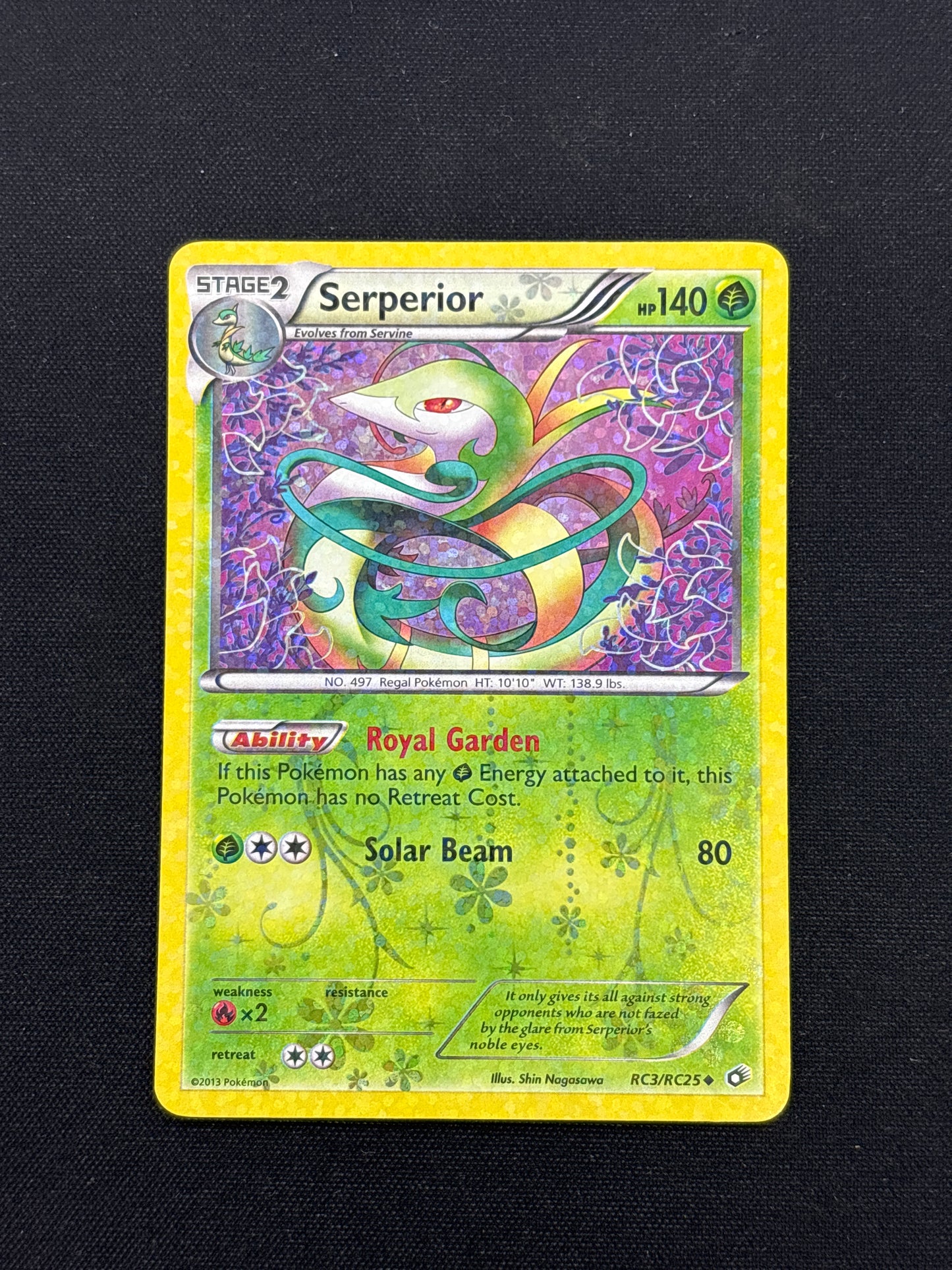 Auction Lot 24: Serperior Holo RC3/25 Pokemon BW Radiant Collection Conditions Vary
