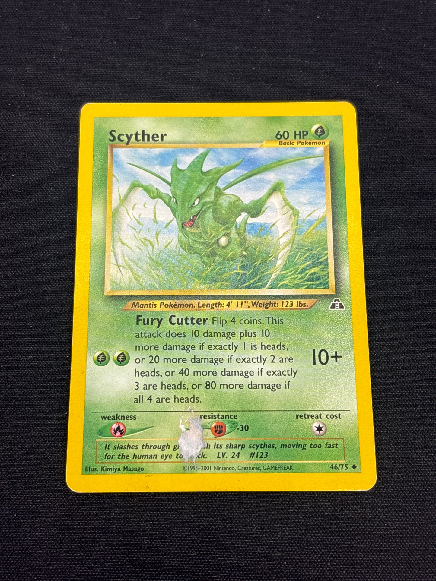 Auction Lot 257: Pokemon Cards Scyther Uncommon Neo Discovery Condition Vary
