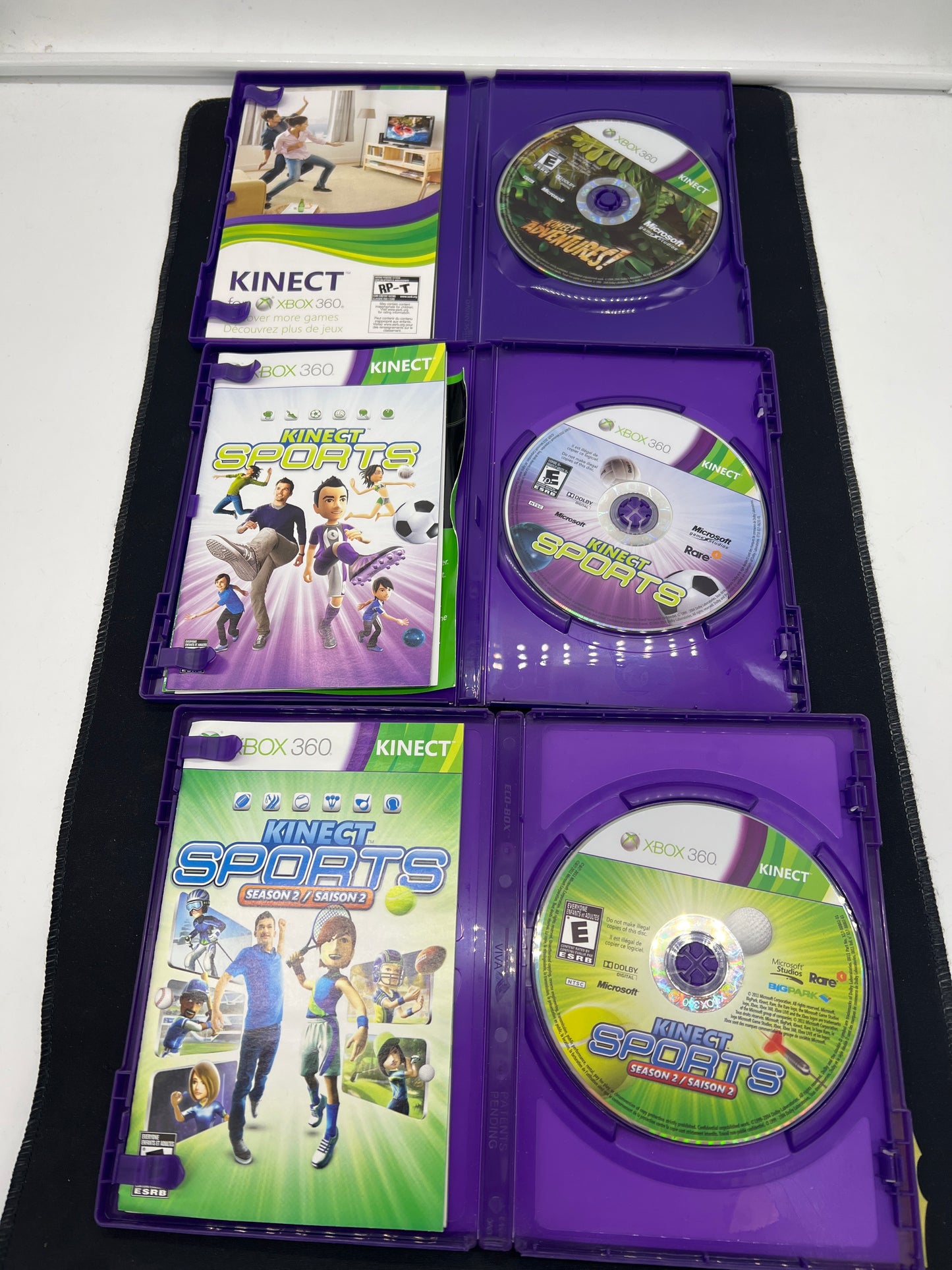 Auction Lot 65: XBOX 360 Kinect Video Game Lot CIB