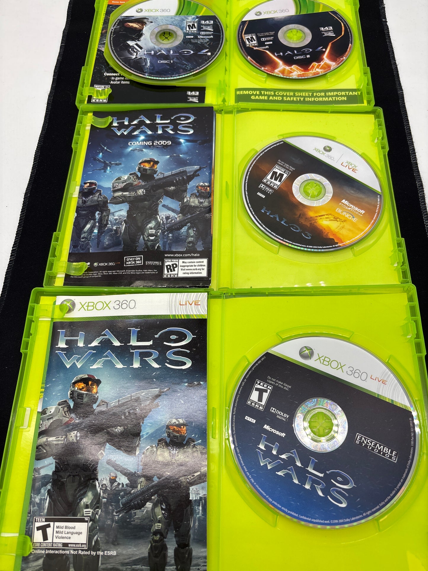 Auction Lot 102: XBOX 360 Video Game Lot of 3 Halo 3 4 Halo Wars