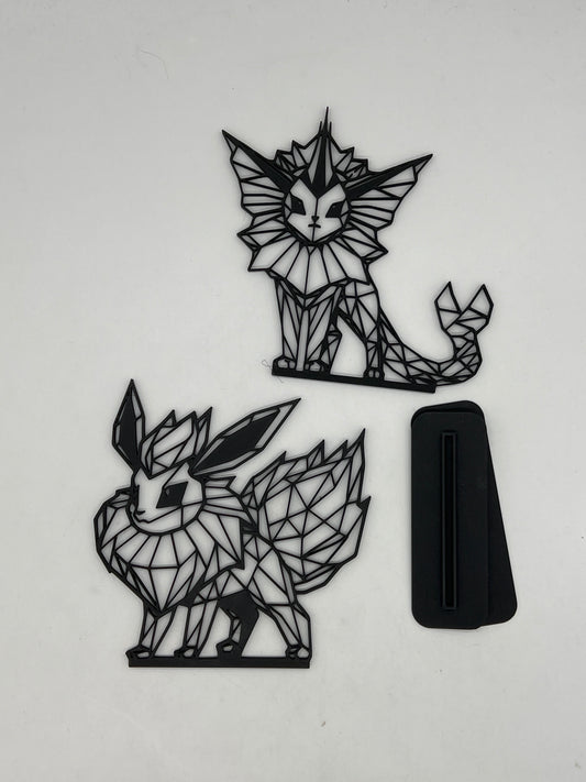 Auction Lot 242: Custom 3D Printed Eeveelution Figures