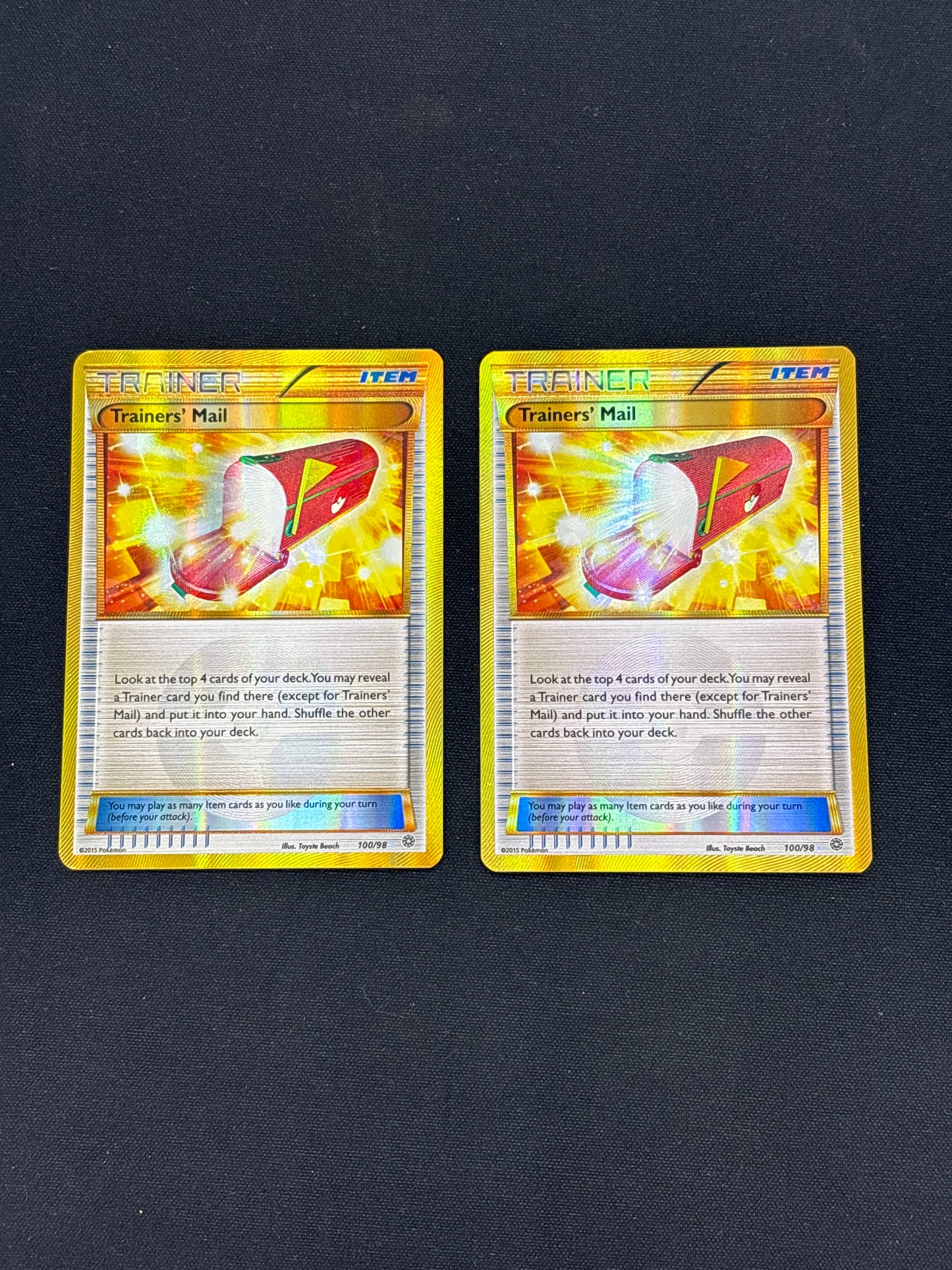 Auction Lot 57: Trainers Mail Secret Rare Card Lot 2 Pokemon XY Steam Siege Conditions Vary