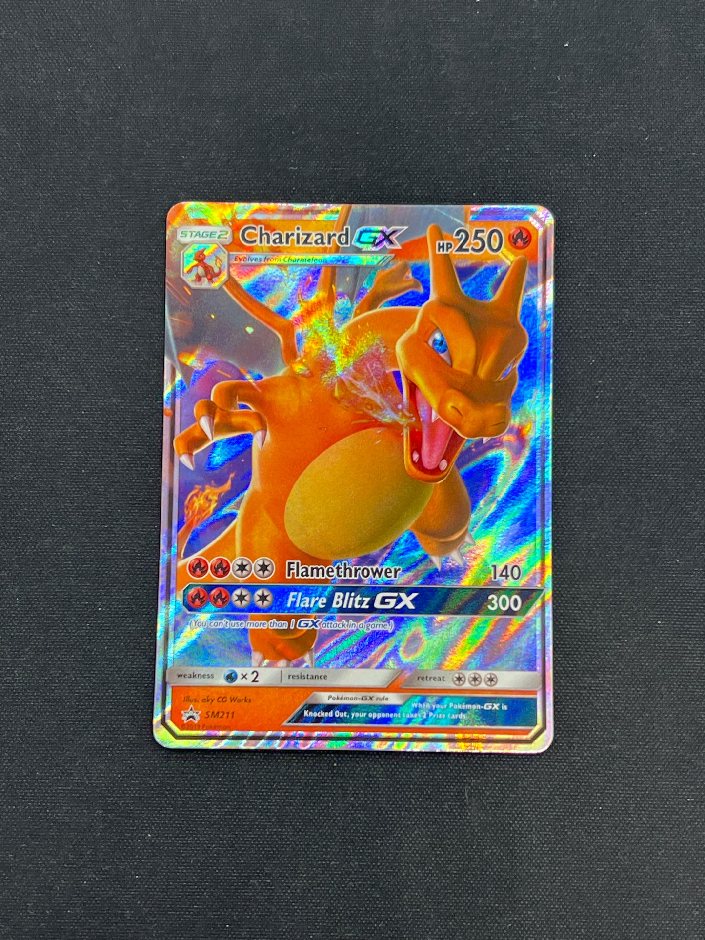 Auction Lot 247: Pokemon Cards Charizard GX Full Art Promo Conditions Vary