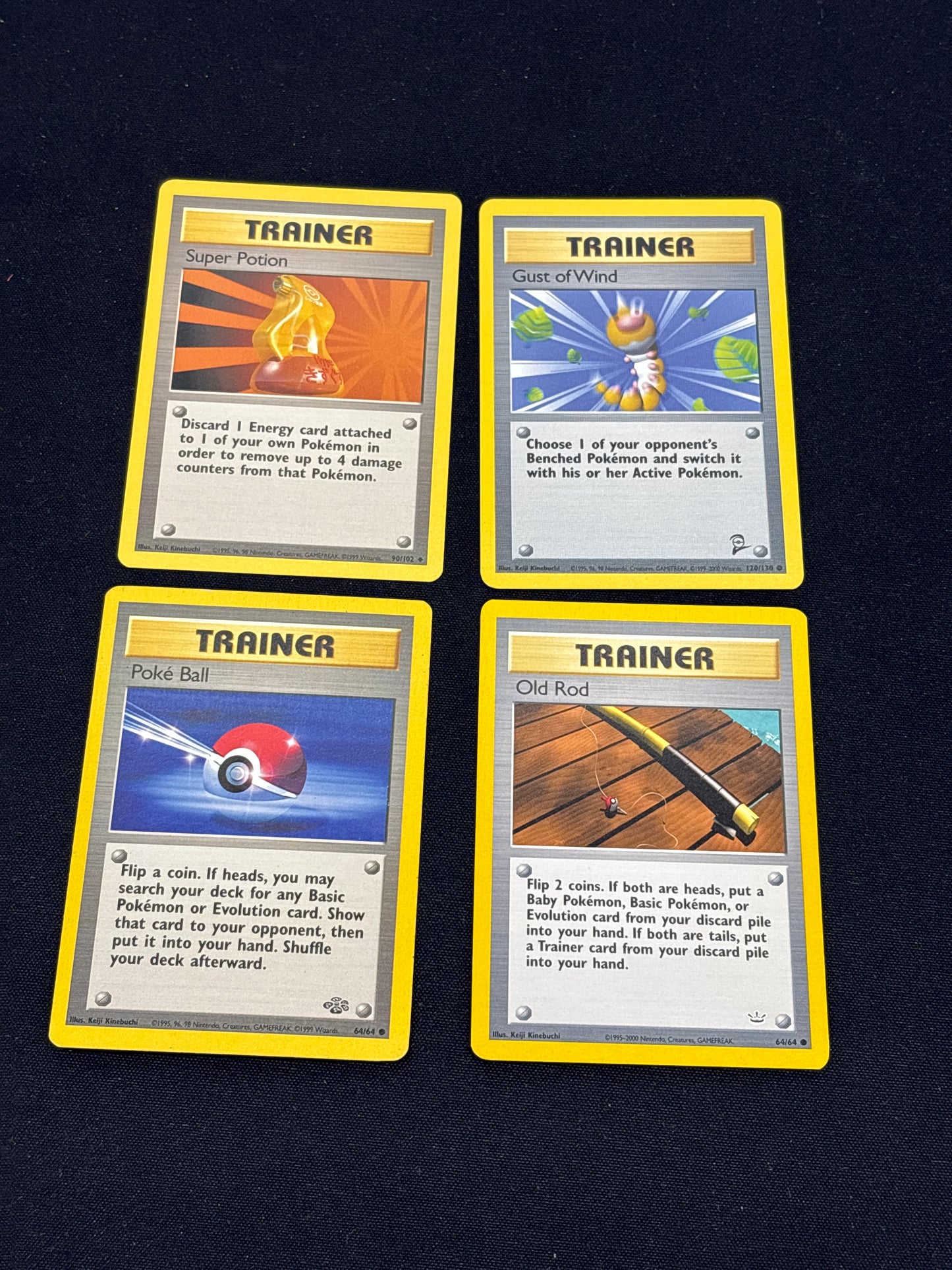 Auction Lot 500: Pokemon Cards Assorted Lot of 4 WOTC Era Trainers Conditions Vary